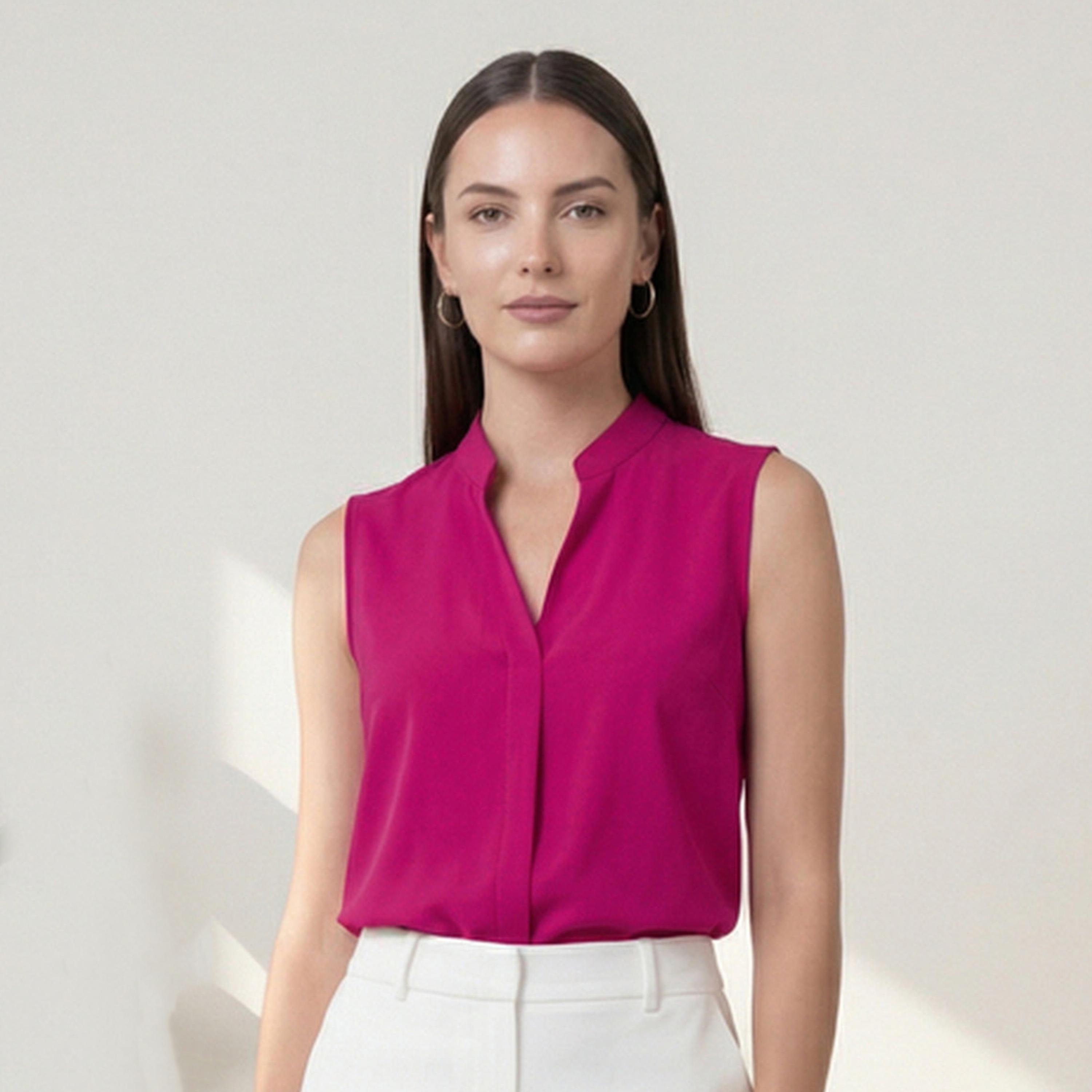 بلوزة سادة بلا أكمام-women-clothing-shirtsandblouses-blouses-image-1