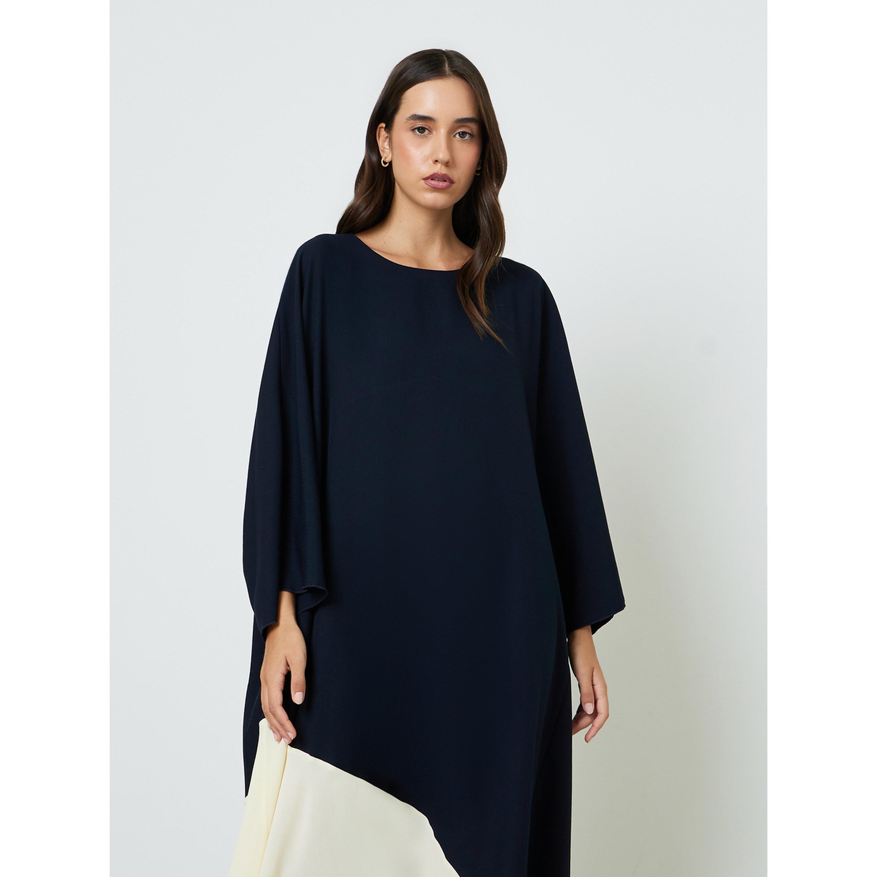 قفطان طويل بأكمام خفاش ولونين مع حجاب-women-arabicclothing-headscarf-hijab-image-3