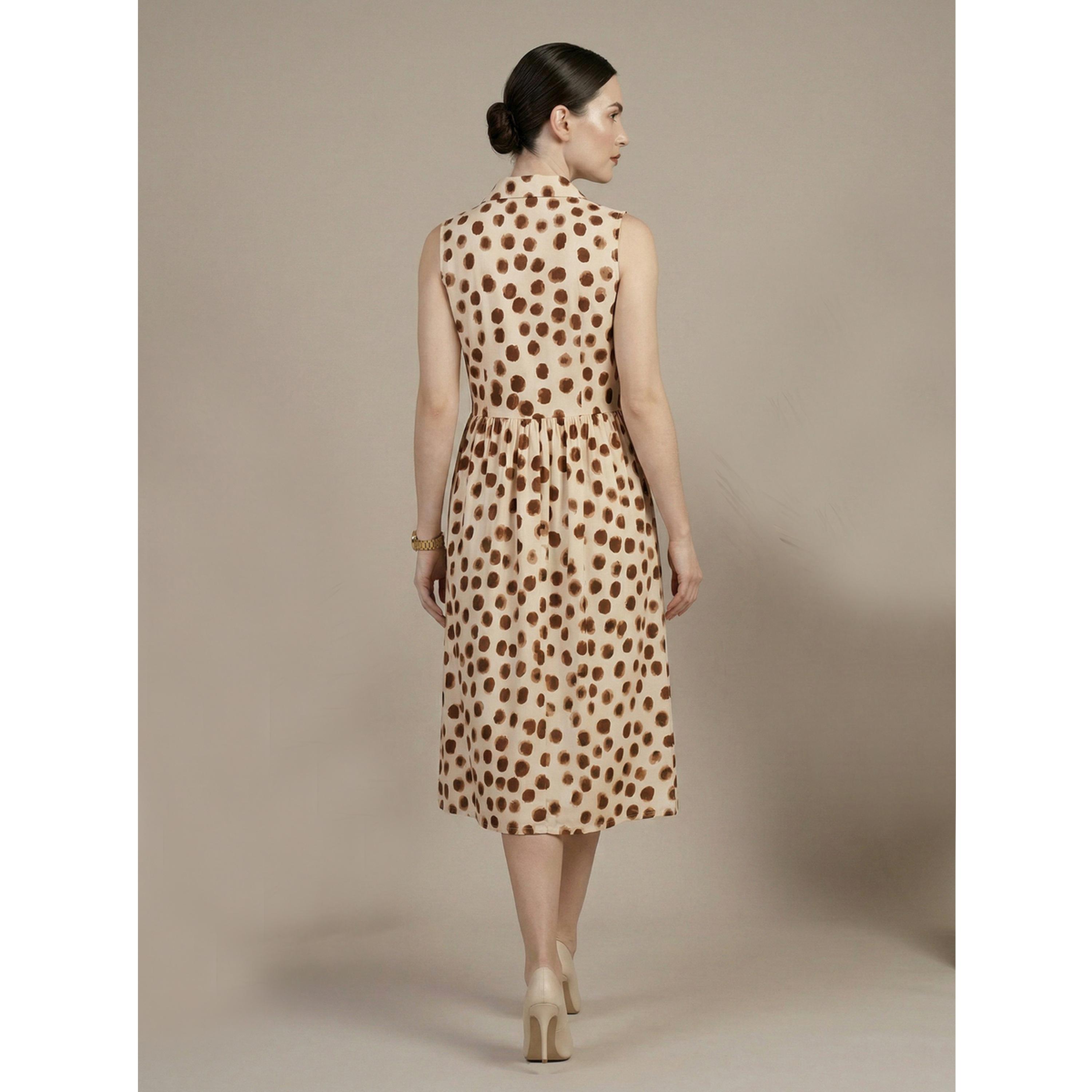 فستان ميدي بدون أكمام بنمط نقاط البولكا باللون الكريمتي-women-clothing-dresses-image-5