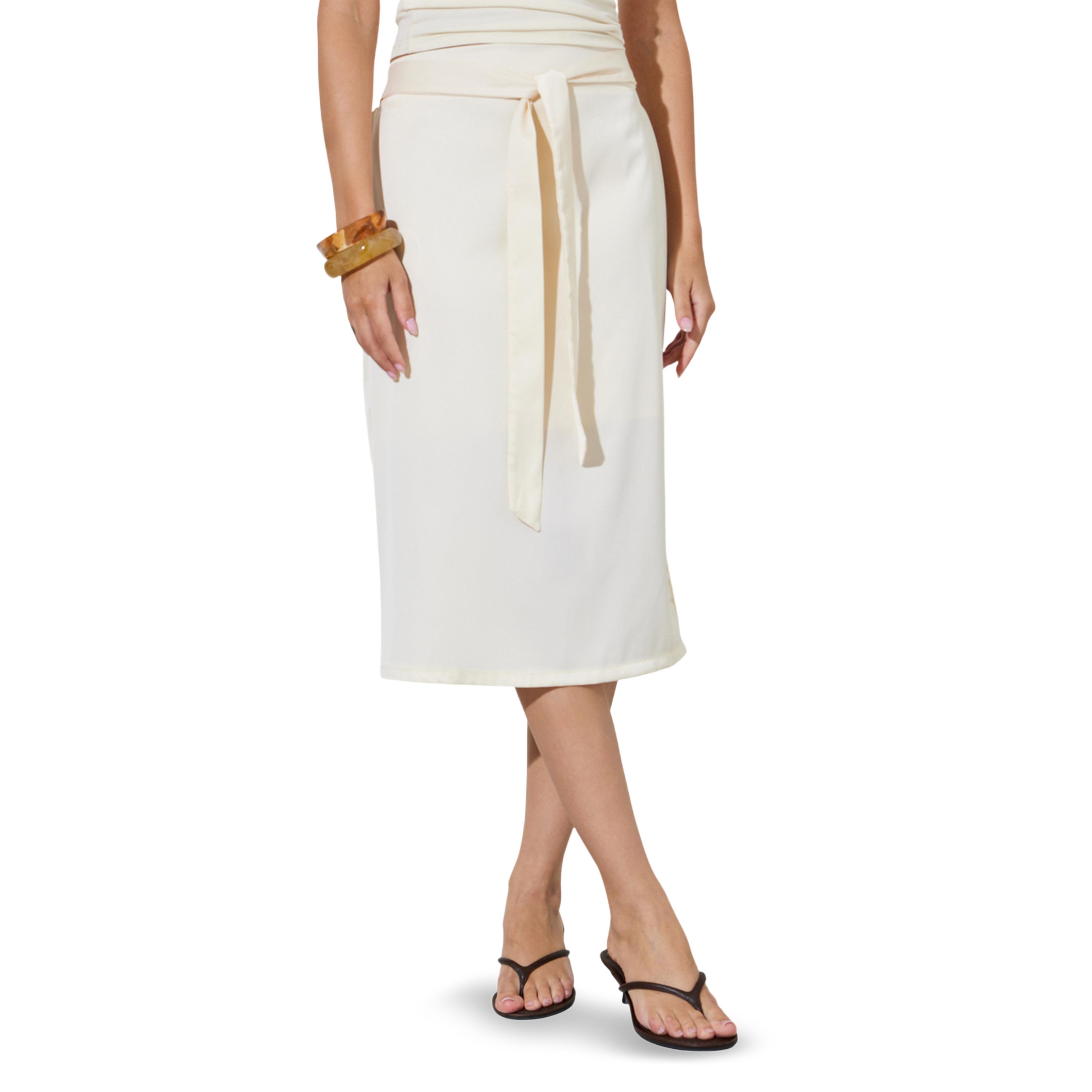 تنورة ميدي برباط خصر-women-clothing-skirts-image-1