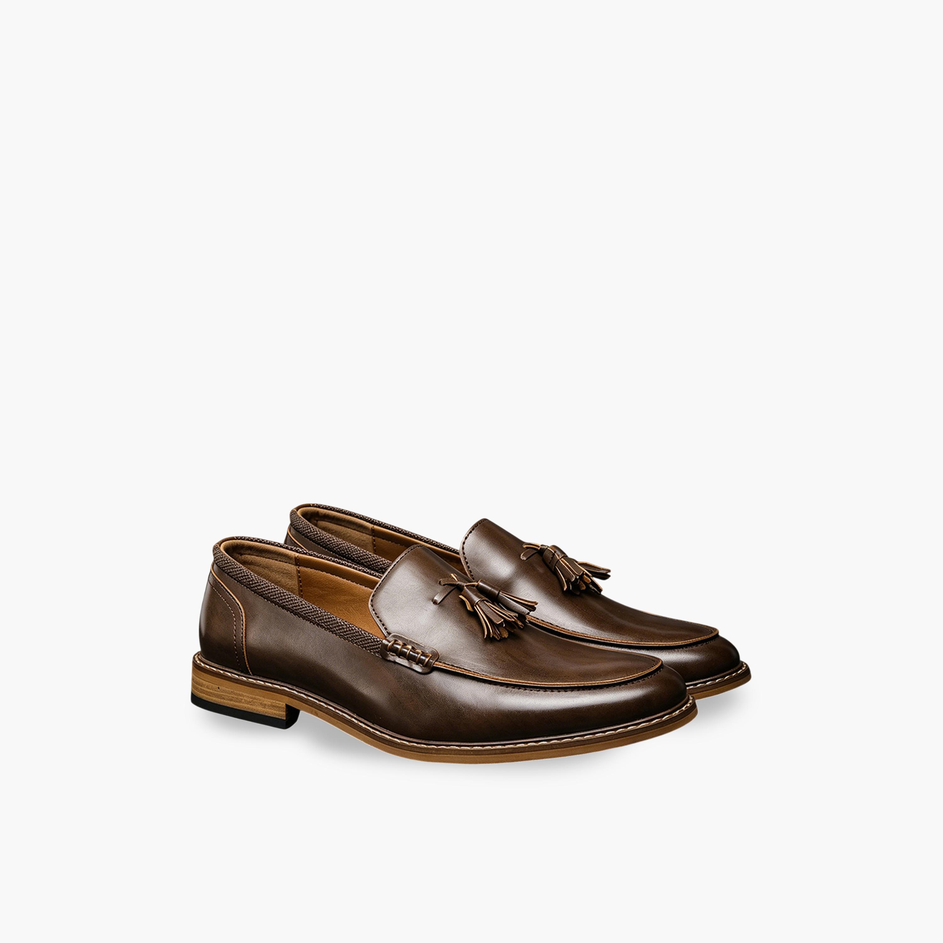 حذاء لوفرز بشرابات رجالي - بني كافيه-men-shoes-loafersandmoccasins-image-1