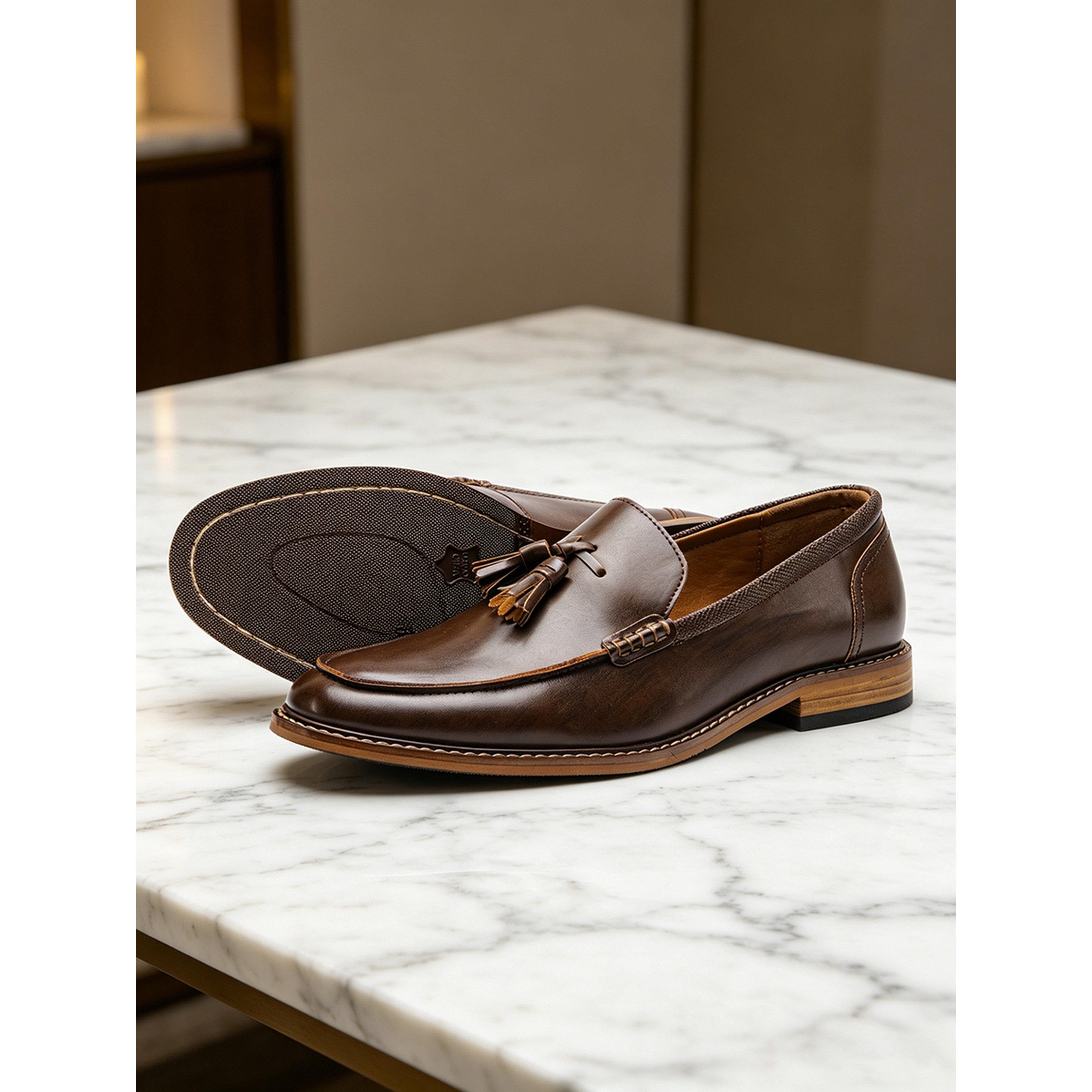 حذاء لوفرز بشرابات رجالي - بني كافيه-men-shoes-loafersandmoccasins-image-5