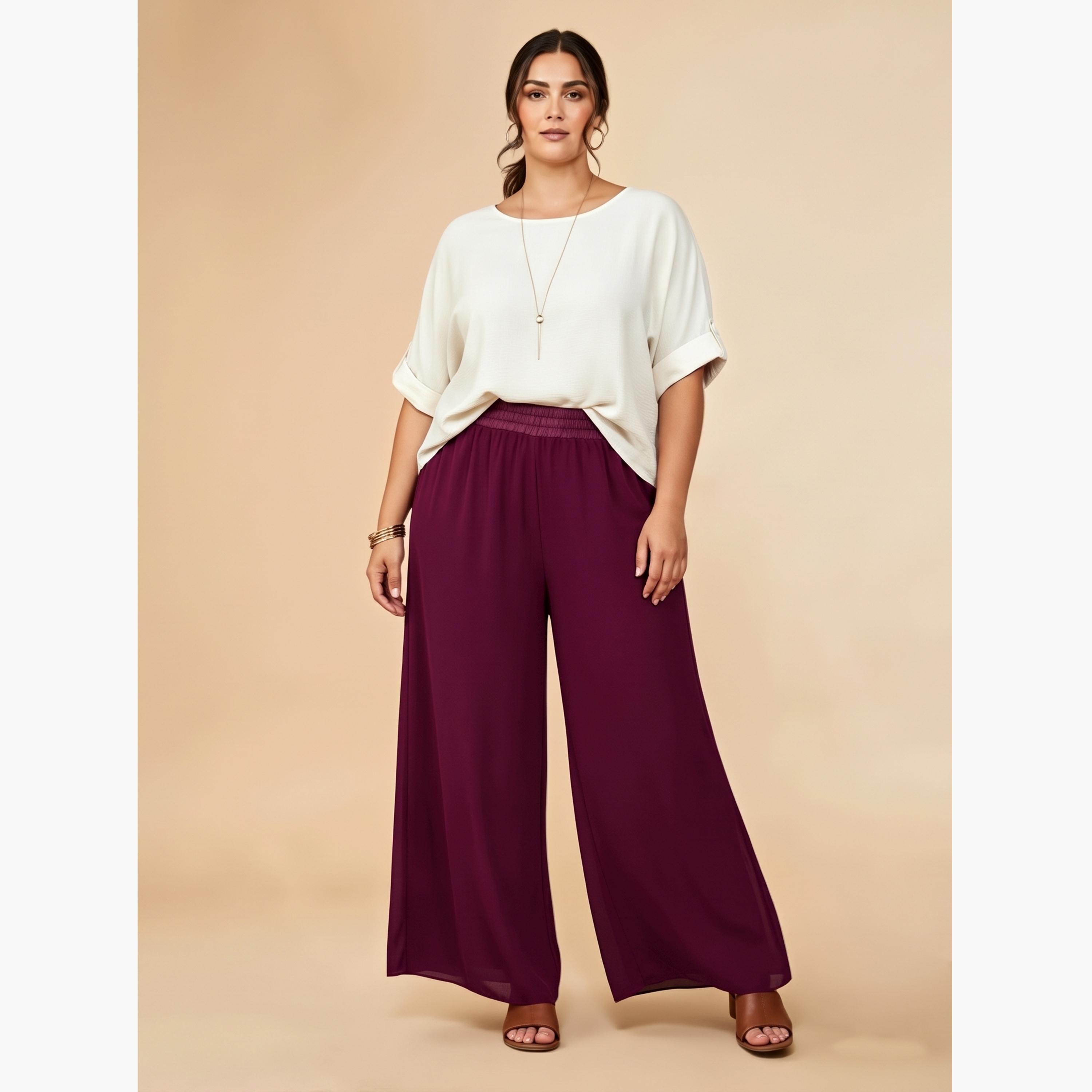بنطال بالازو بأرجل واسعة بمقاس كبير-women-clothing-plussize-joggers-image-2