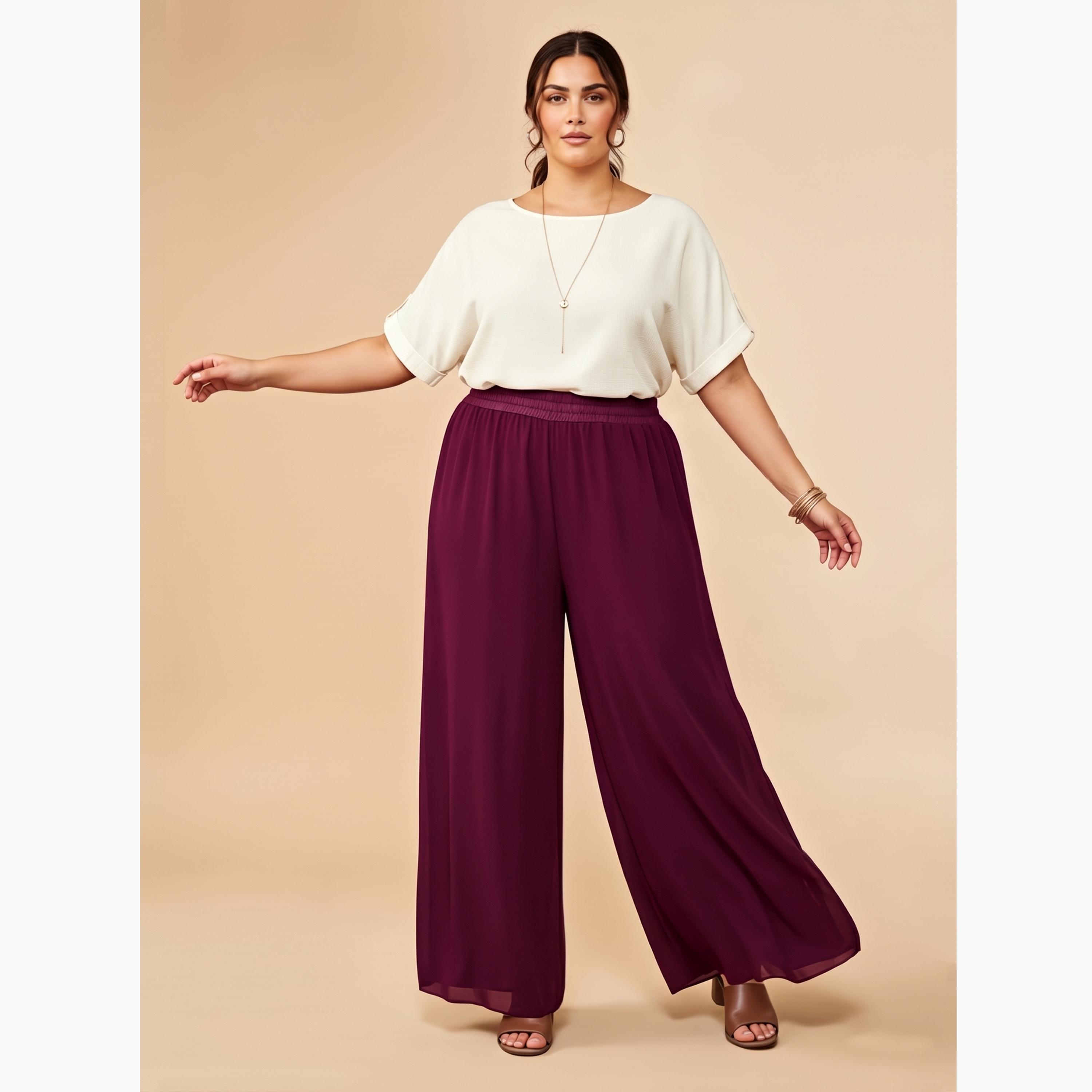 بنطال بالازو بأرجل واسعة بمقاس كبير-women-clothing-plussize-joggers-image-4