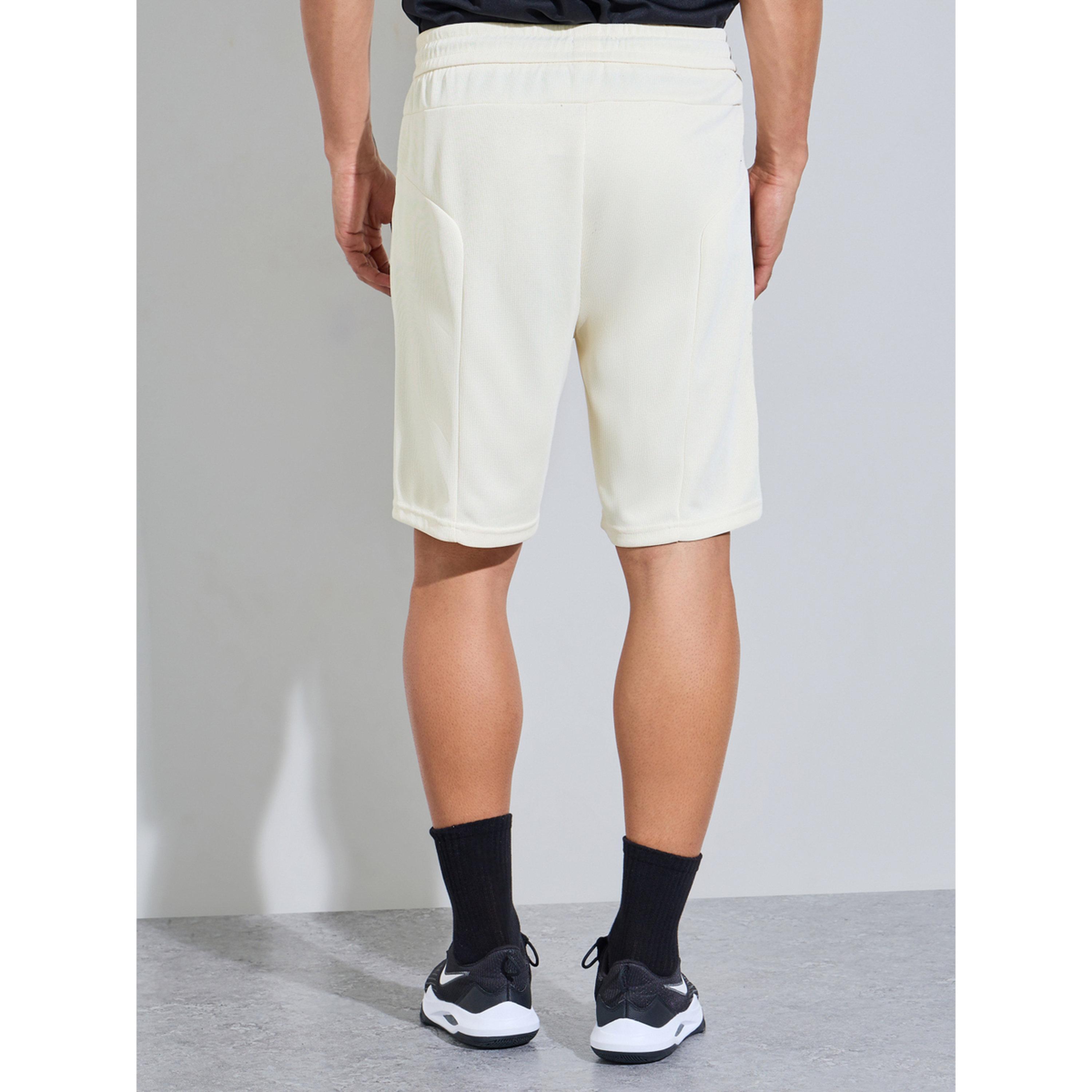 Styli Men Cream Training Shorts with Side Pocket-men-clothing-sportswearandactivewear-bottoms-image-5
