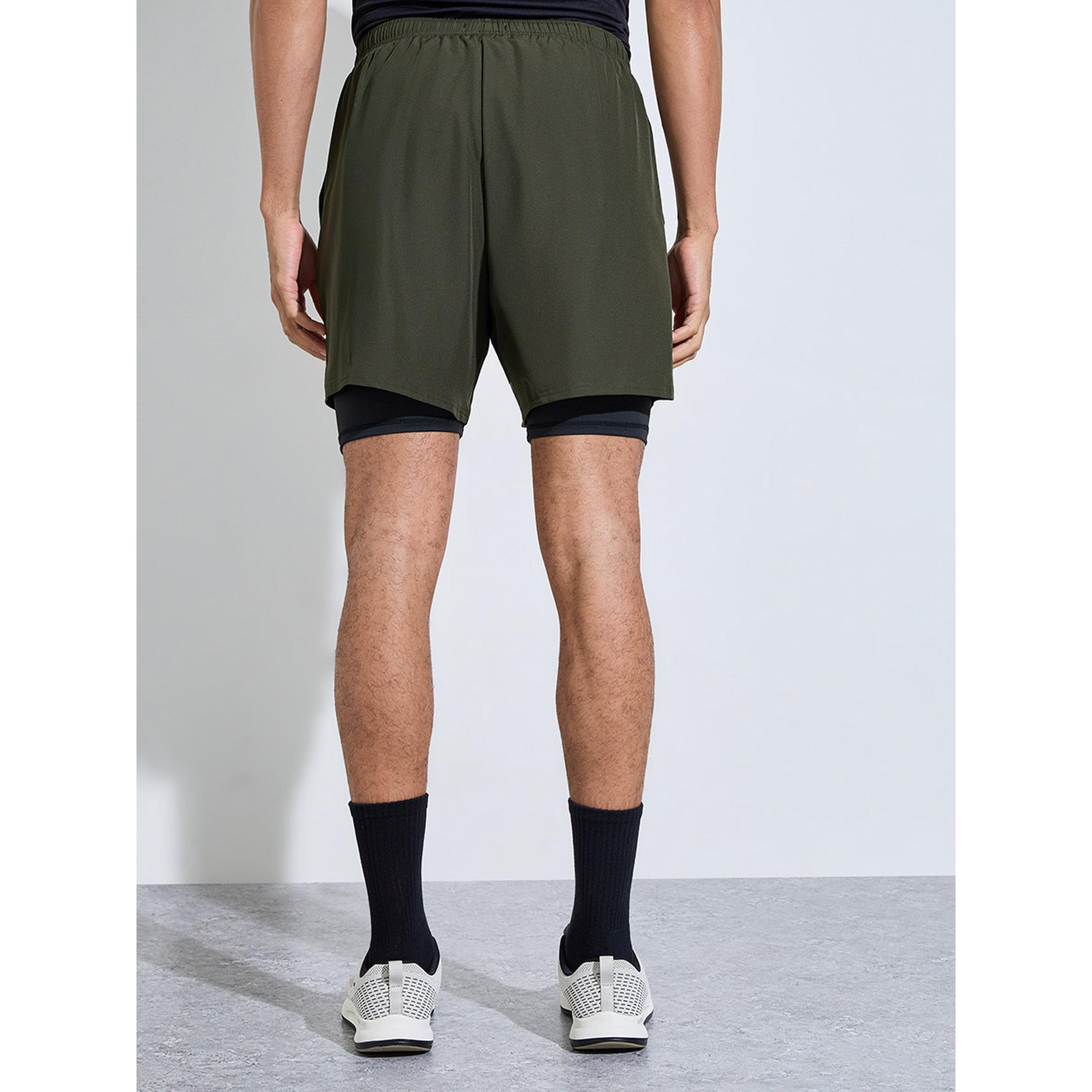 Styli Men Olive 2in1 Running Shorts-men-clothing-sportswearandactivewear-bottoms-image-5