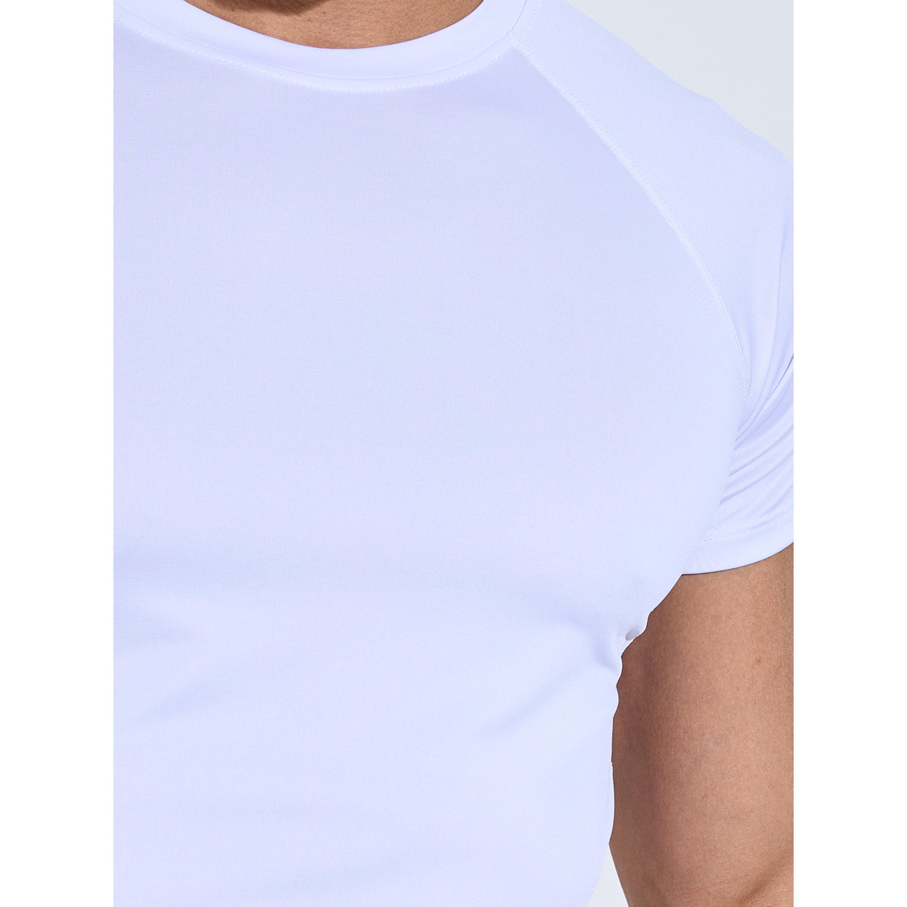 Styli White Solid Raglan Sleeves Contrast Stitch Running T-Shirt-men-clothing-sportswearandactivewear-tshirtsandpolos-image-5
