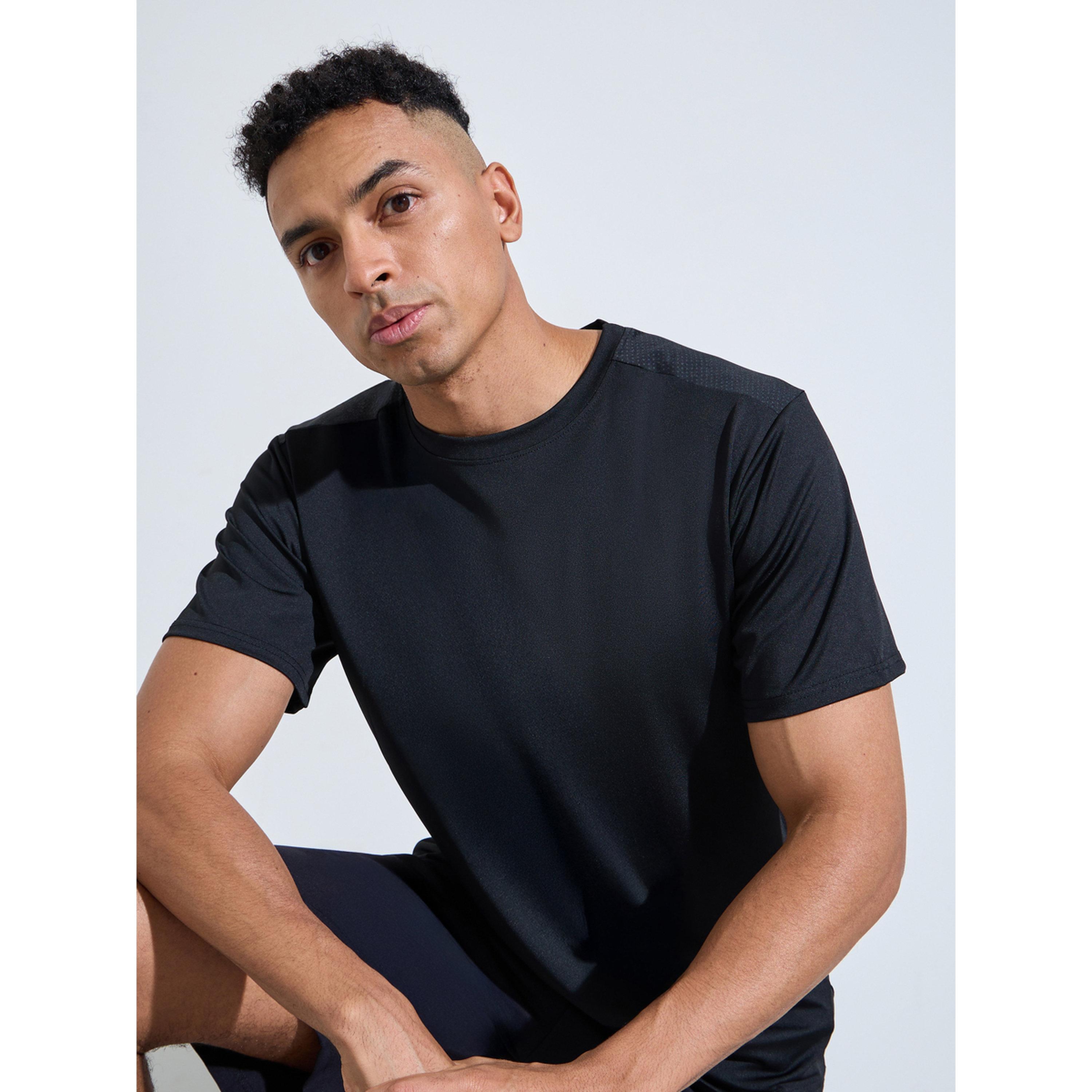 تيشيرت رياضي بقصة عادية سادة للرجال-men-clothing-sportswearandactivewear-tshirtsandpolos-image-3