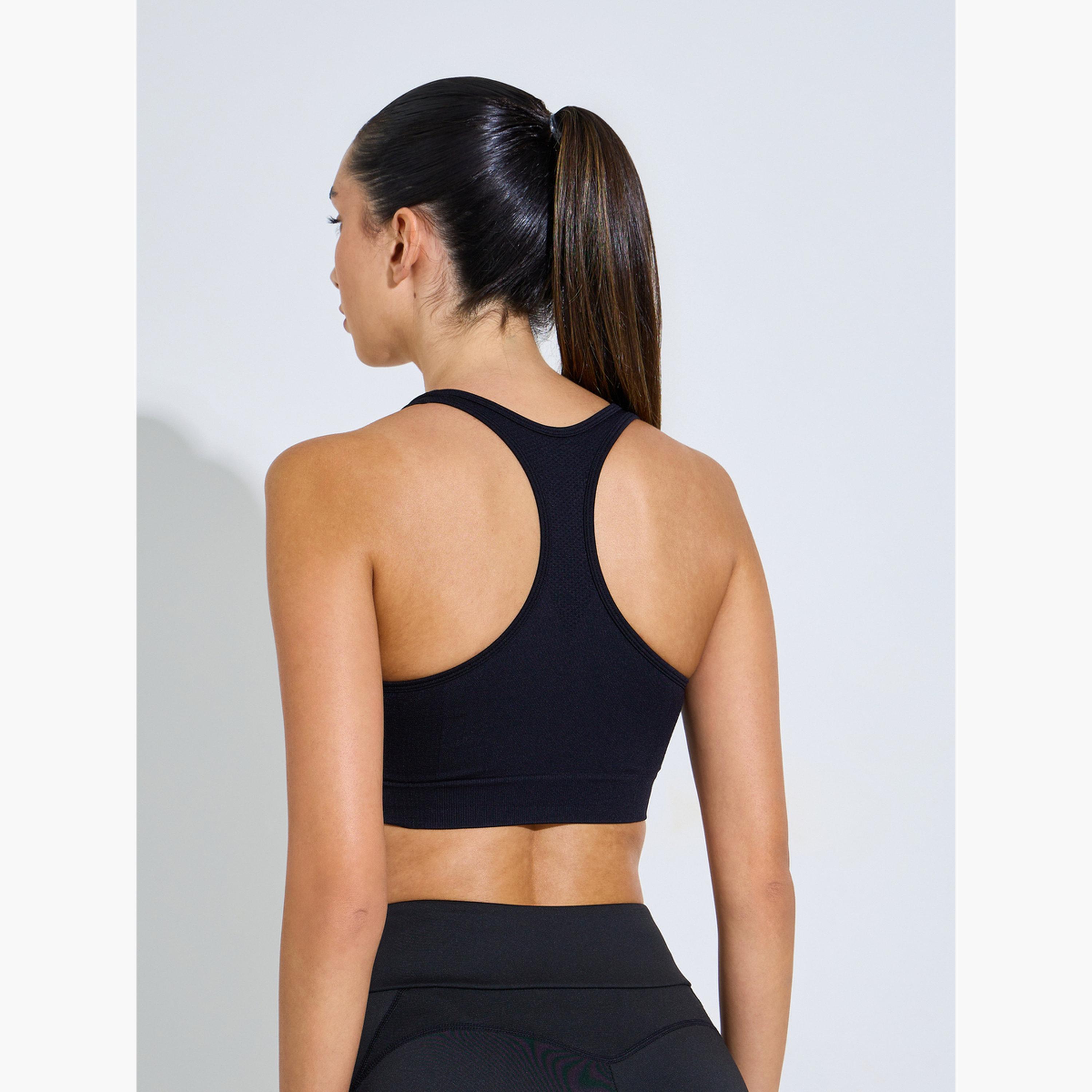 Styli Black Seamless Racerback Sports Bra-women-clothing-sportswearandactivewear-sportsbras-image-4