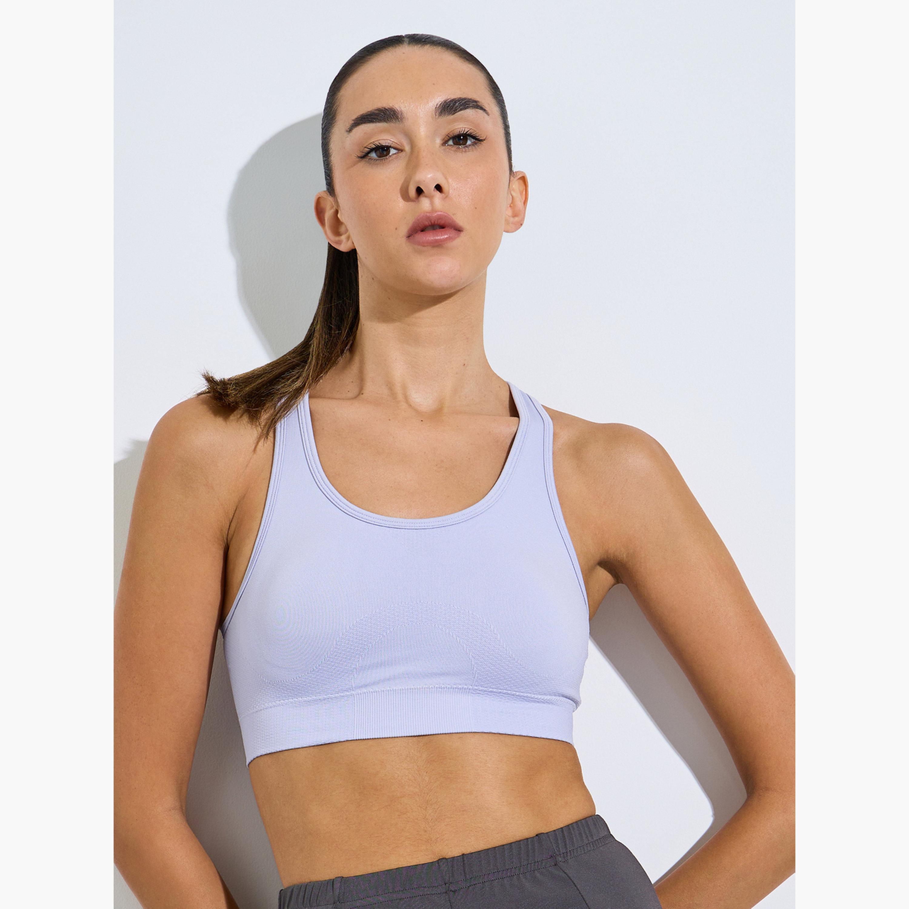Styli Lilac Seamless Racerback Sports Bra-women-clothing-sportswearandactivewear-sportsbras-image-1