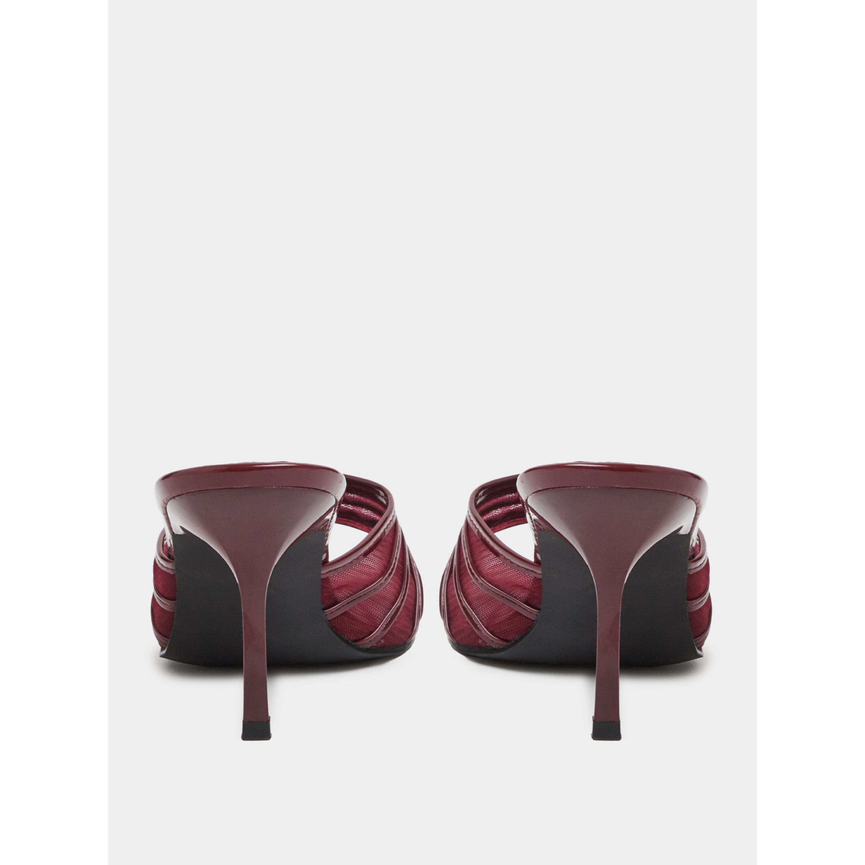Styli Burgundy Mesh High Heel Mules-women-shoes-sandals-heeled-image-6