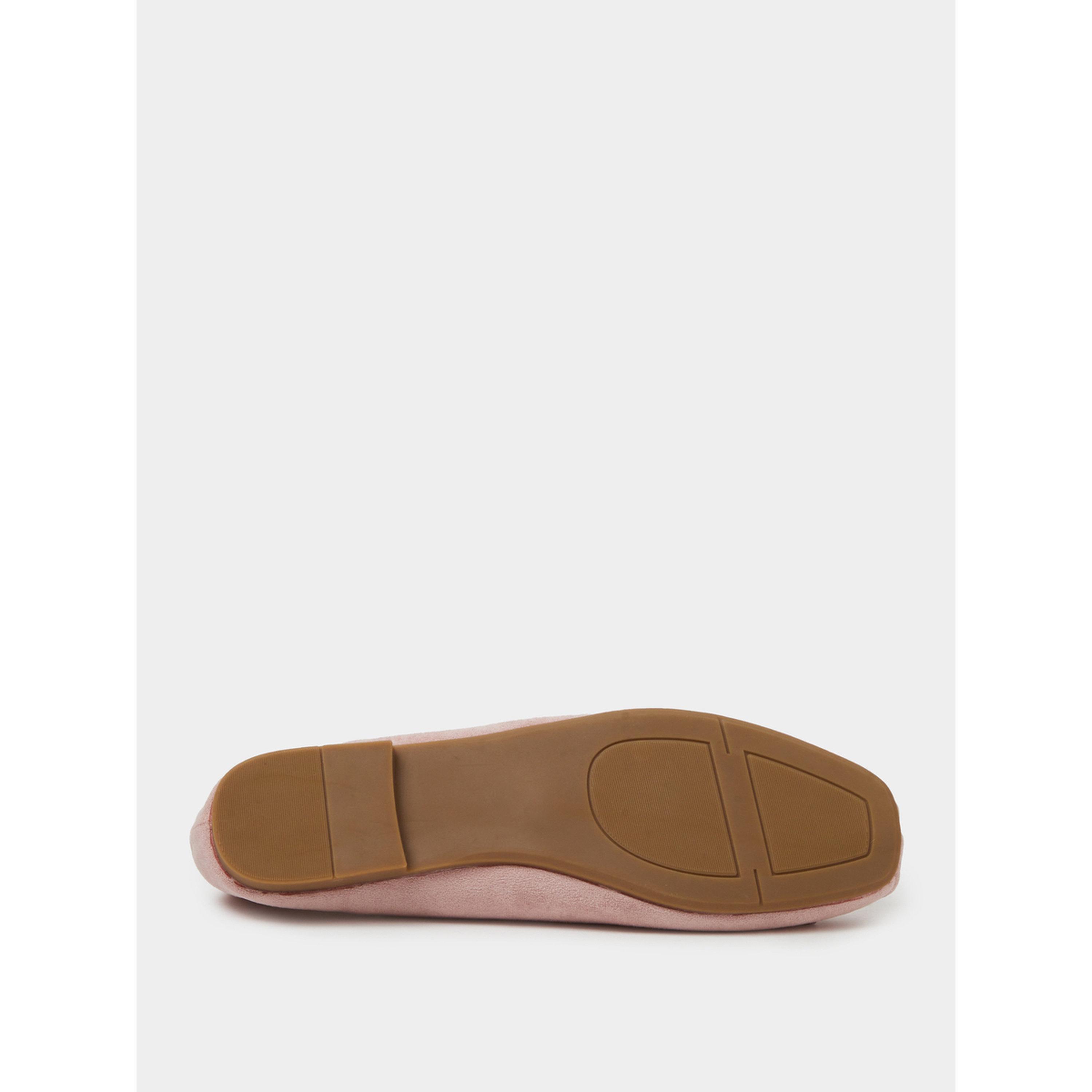 حذاء باليرينا سويد بتفاصيل فيونكة باللون الوردي-women-shoes-flats-ballerinas-image-7