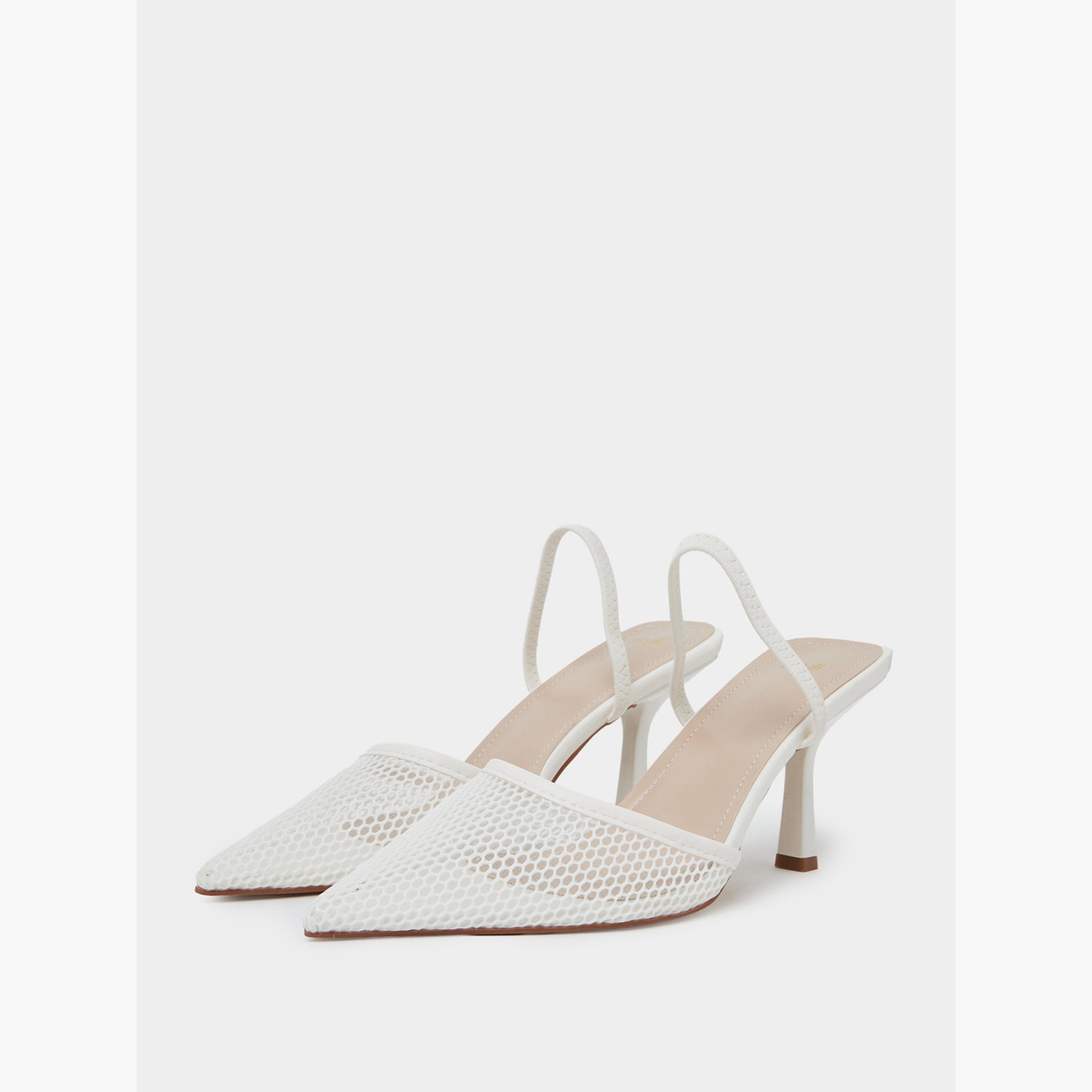 حذاء بكعب ستيليتو ومقدمة مدببة مع تفاصيل شبكية-women-shoes-heels-image-1