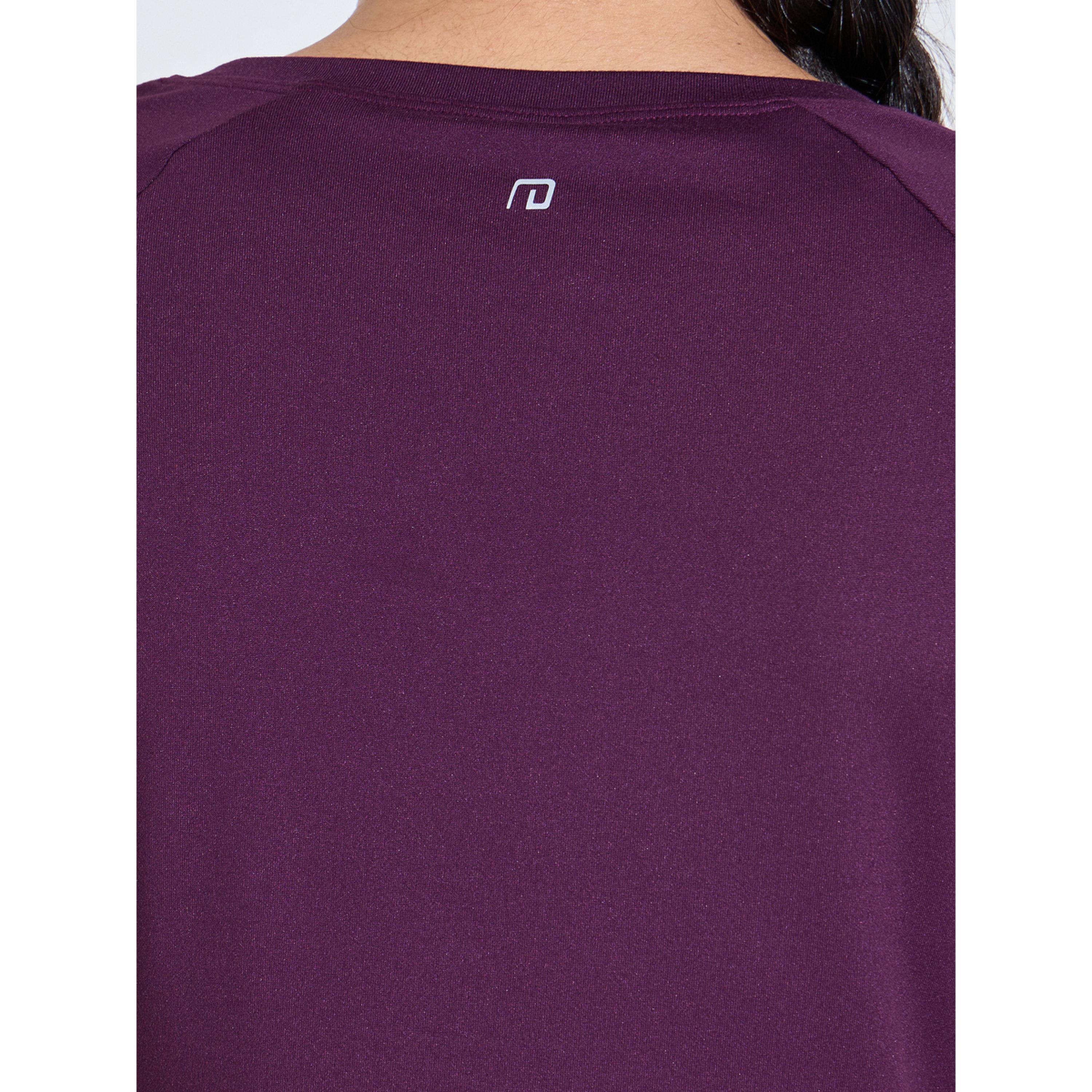 Styli Purple Solid Activewear Top with Mesh Panels-sports-women-clothing-tshirtsandvests-image-4