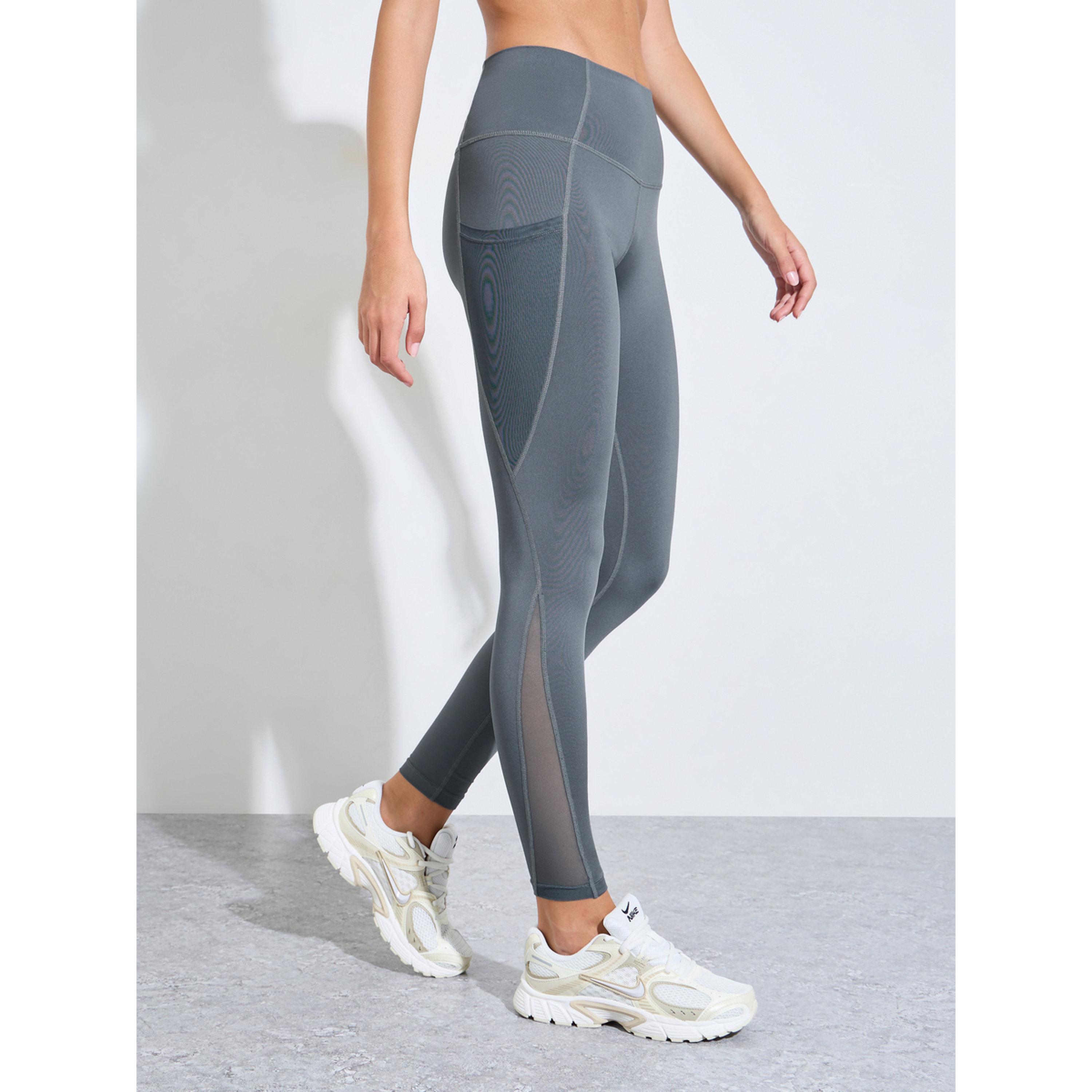 بنطال ليقنز بتصميم لوحة شبكية وشعار-women-clothing-sportswearandactivewear-bottoms-leggings-image-1