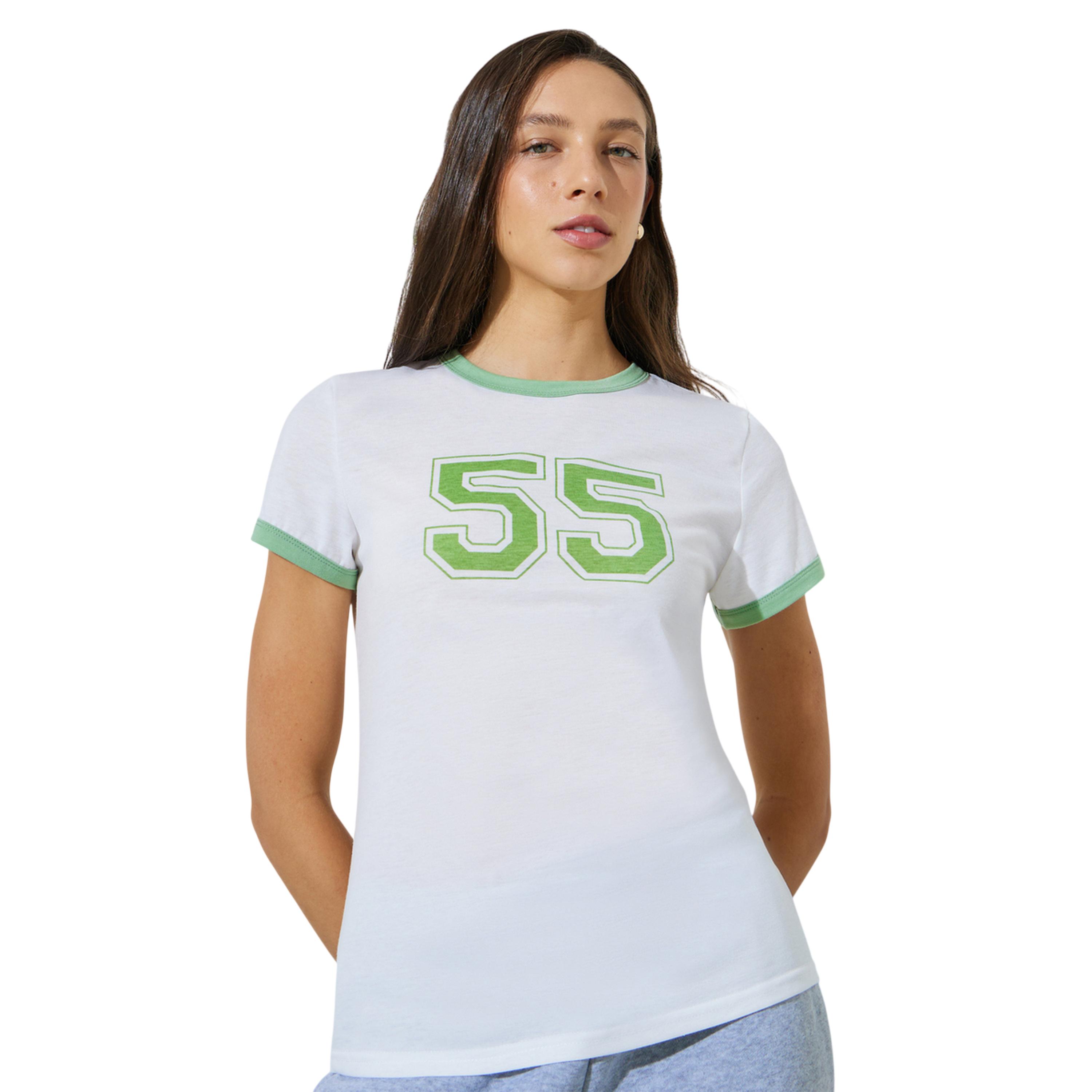 تيشيرت رينجر مطبع بأكمام ريجلان-women-clothing-tshirts-image-1