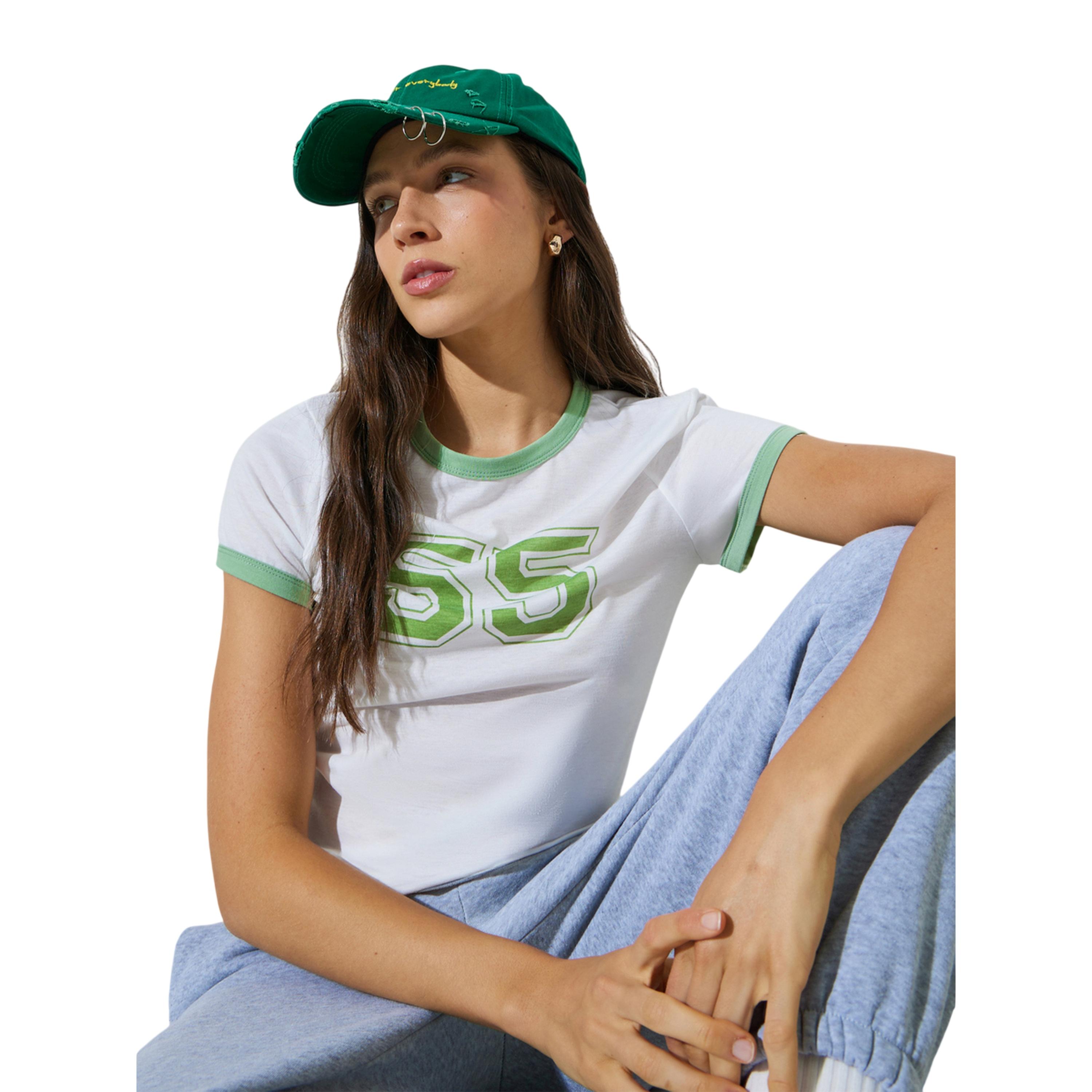 تيشيرت رينجر مطبع بأكمام ريجلان-women-clothing-tshirts-image-3