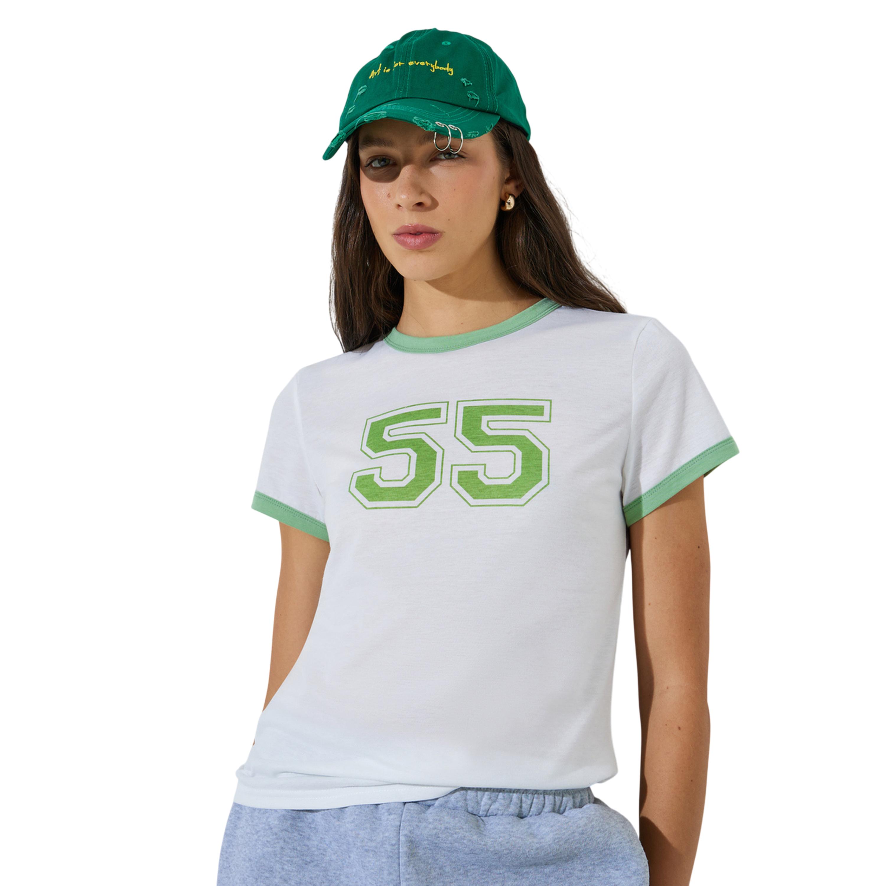 تيشيرت رينجر مطبع بأكمام ريجلان-women-clothing-tshirts-image-4