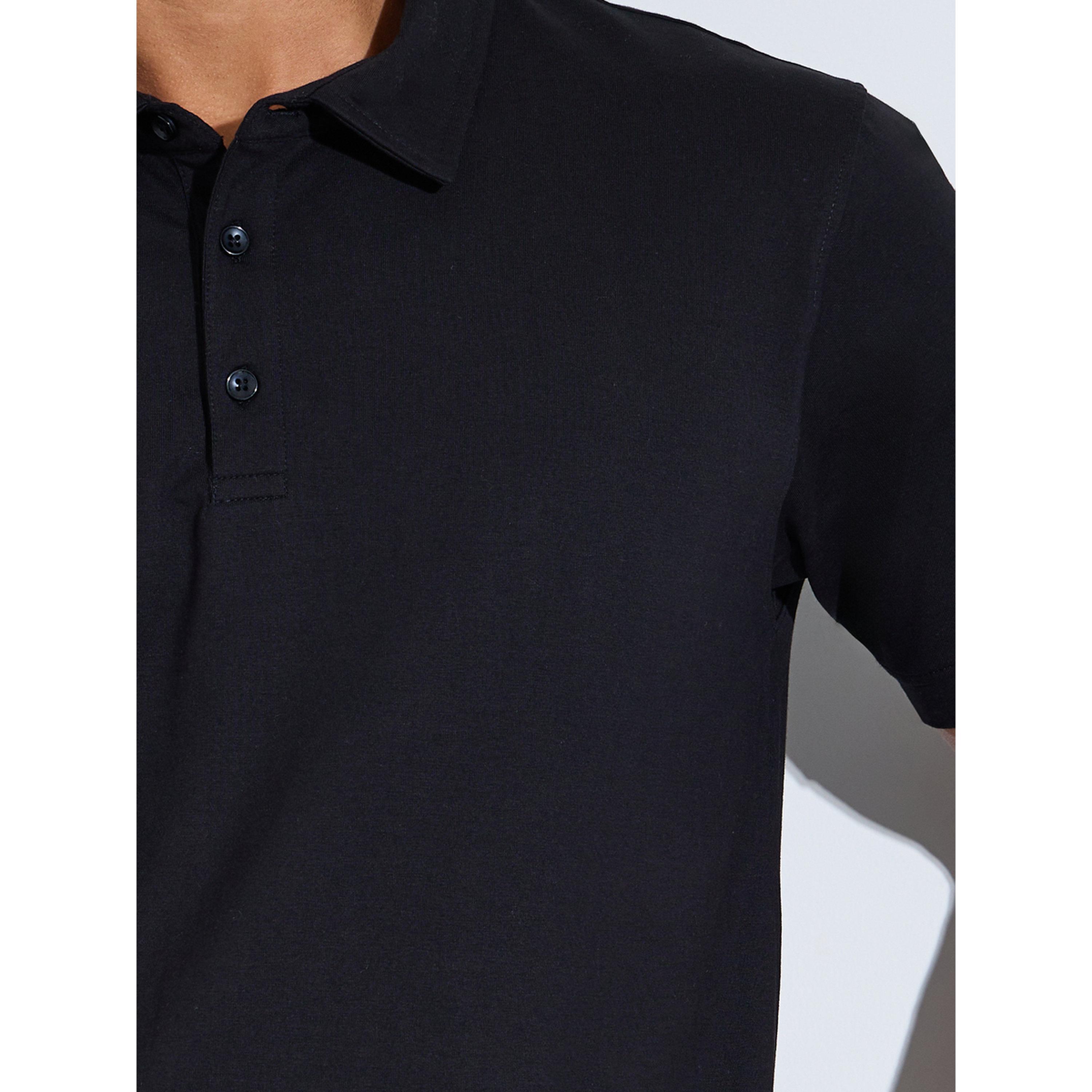 Styli Black Solid Short Sleeves Regular Fit Polo T-Shirt-men-clothing-tshirtsandpolos-polos-image-5