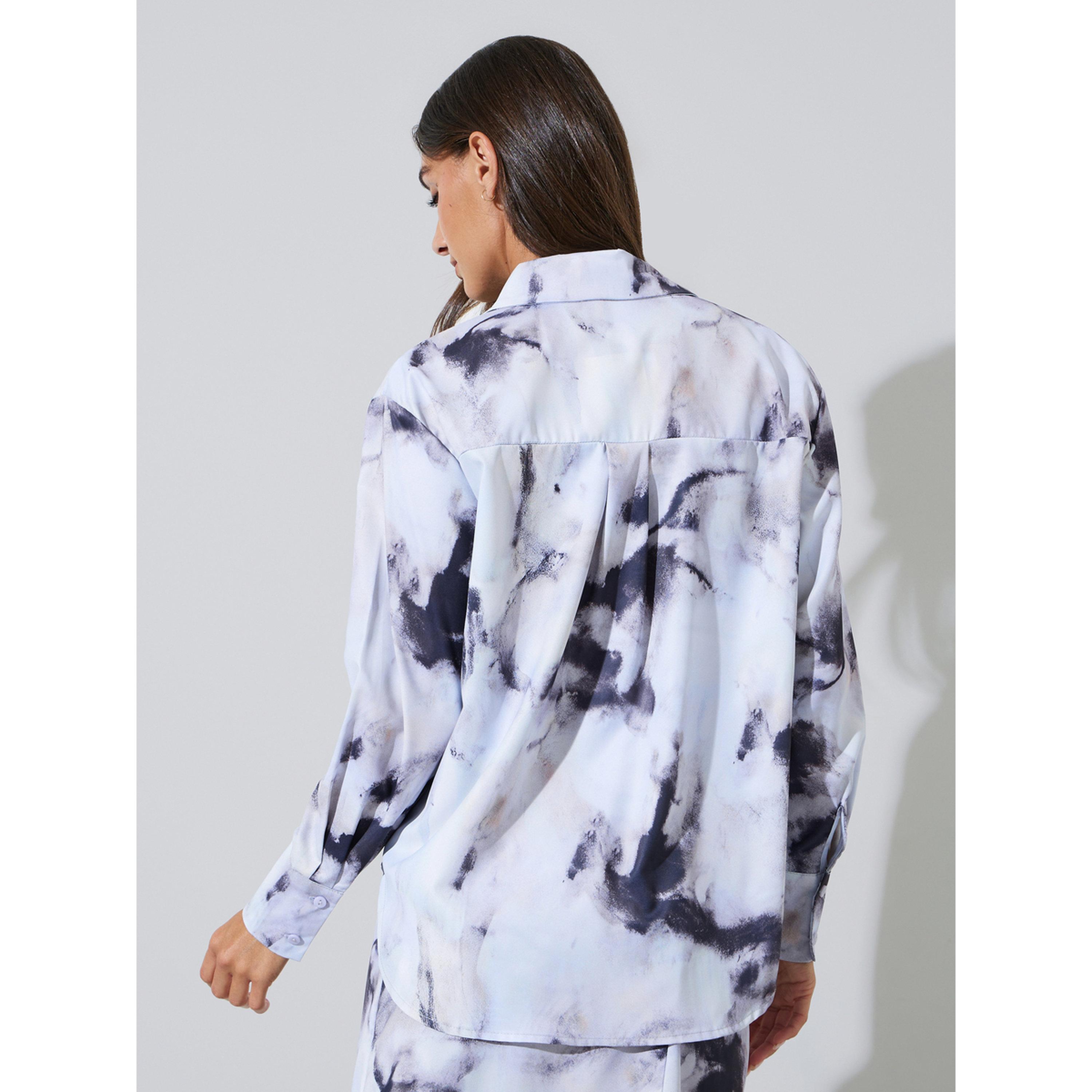 Styli Grey Longline Abstract Print Oversized Shirt-women-clothing-shirtsandblouses-shirts-image-4