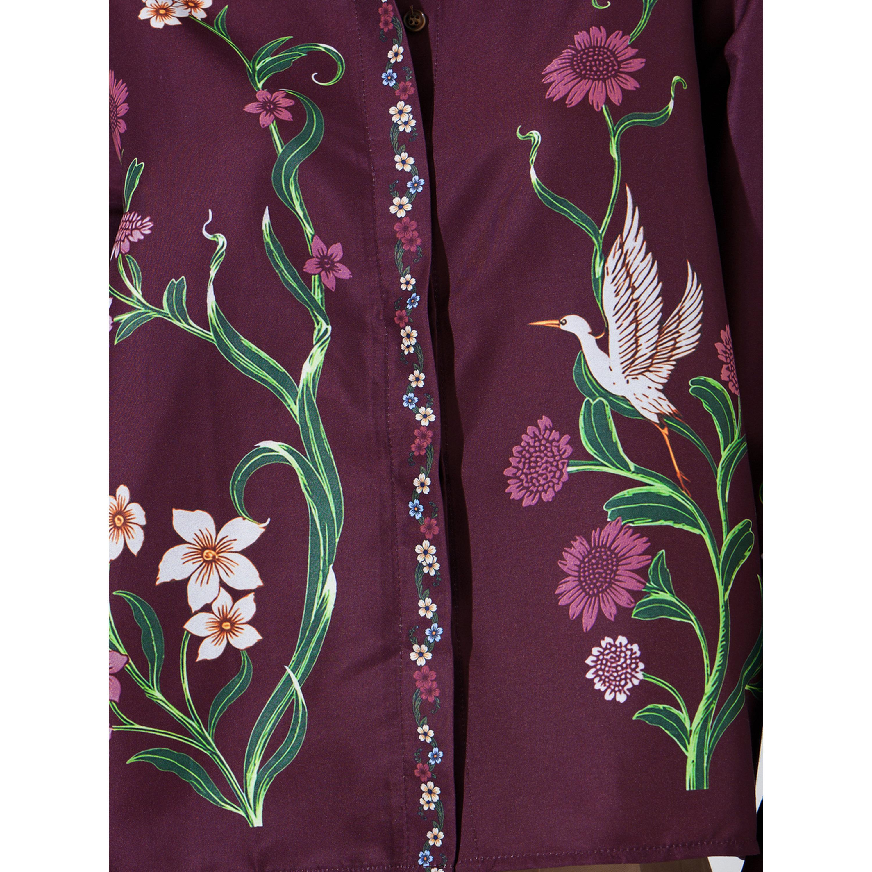 ستايلي - قميص بأكمام طويلة طبعة زهور باللون العنابي-women-clothing-shirtsandblouses-shirts-image-5