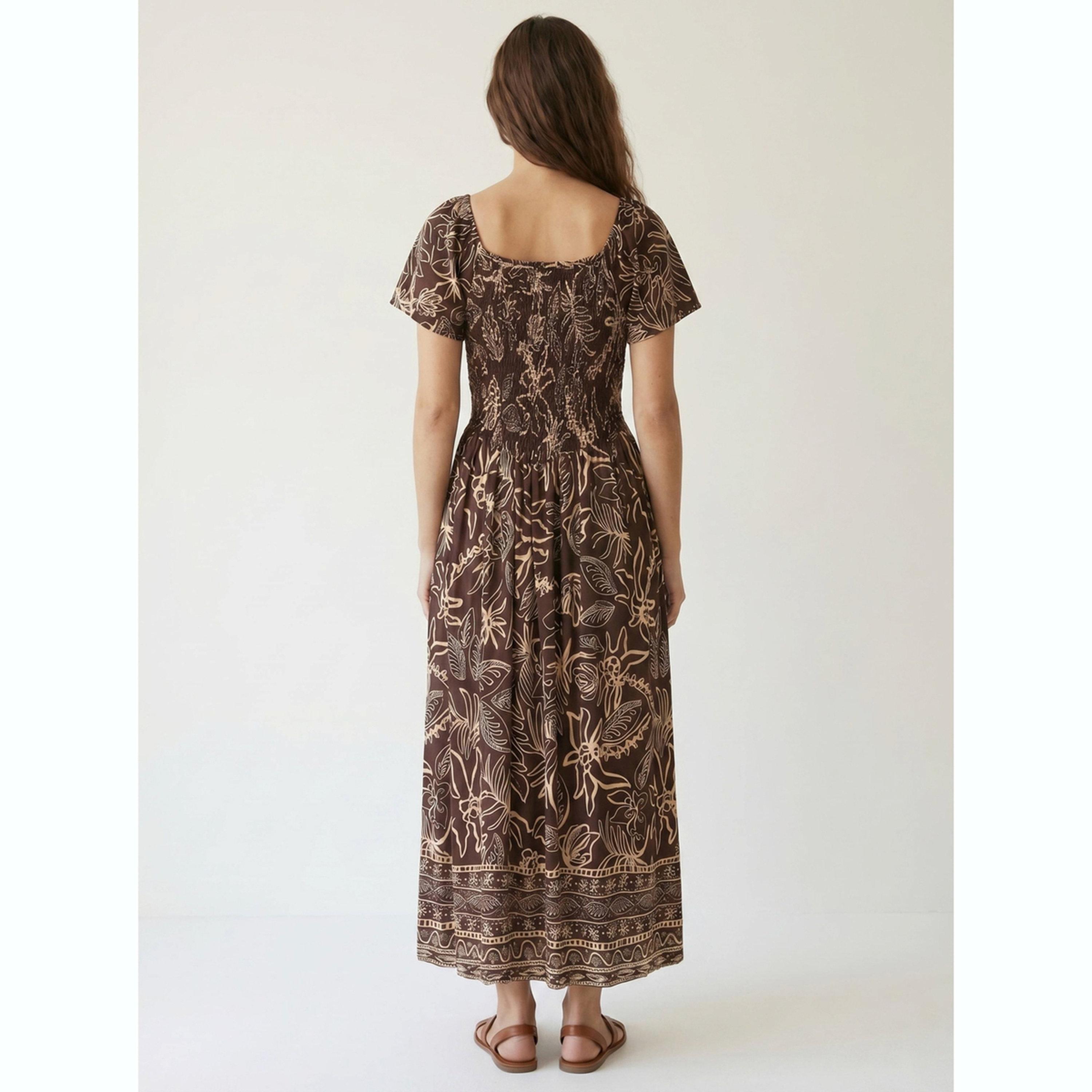 فستان طويل مطبوع بياقة مربعة-women-clothing-dresses-image-3