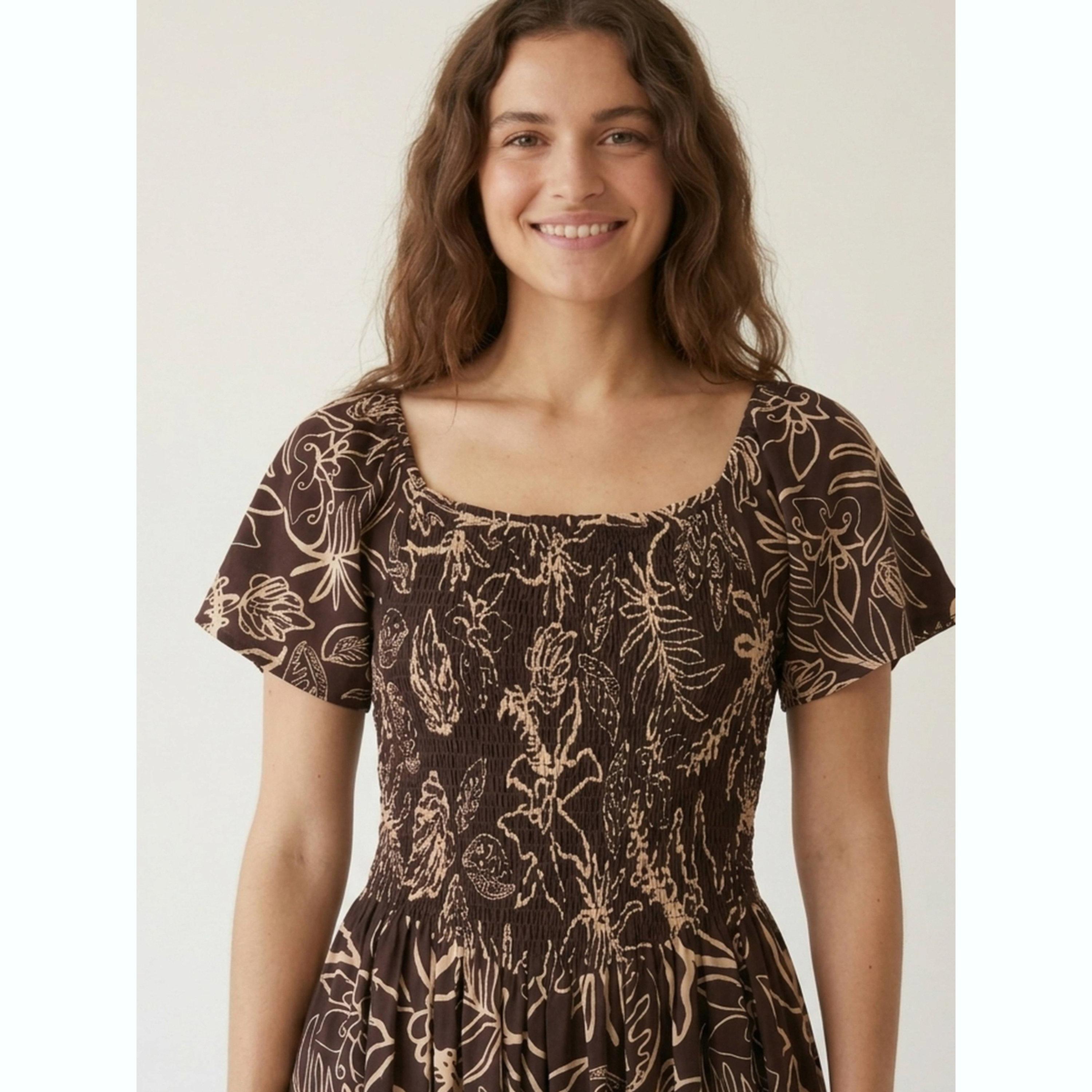 Victor and Jane X Styli Brown All Over Print Square Neck Maxi Dress-women-clothing-dresses-image-6