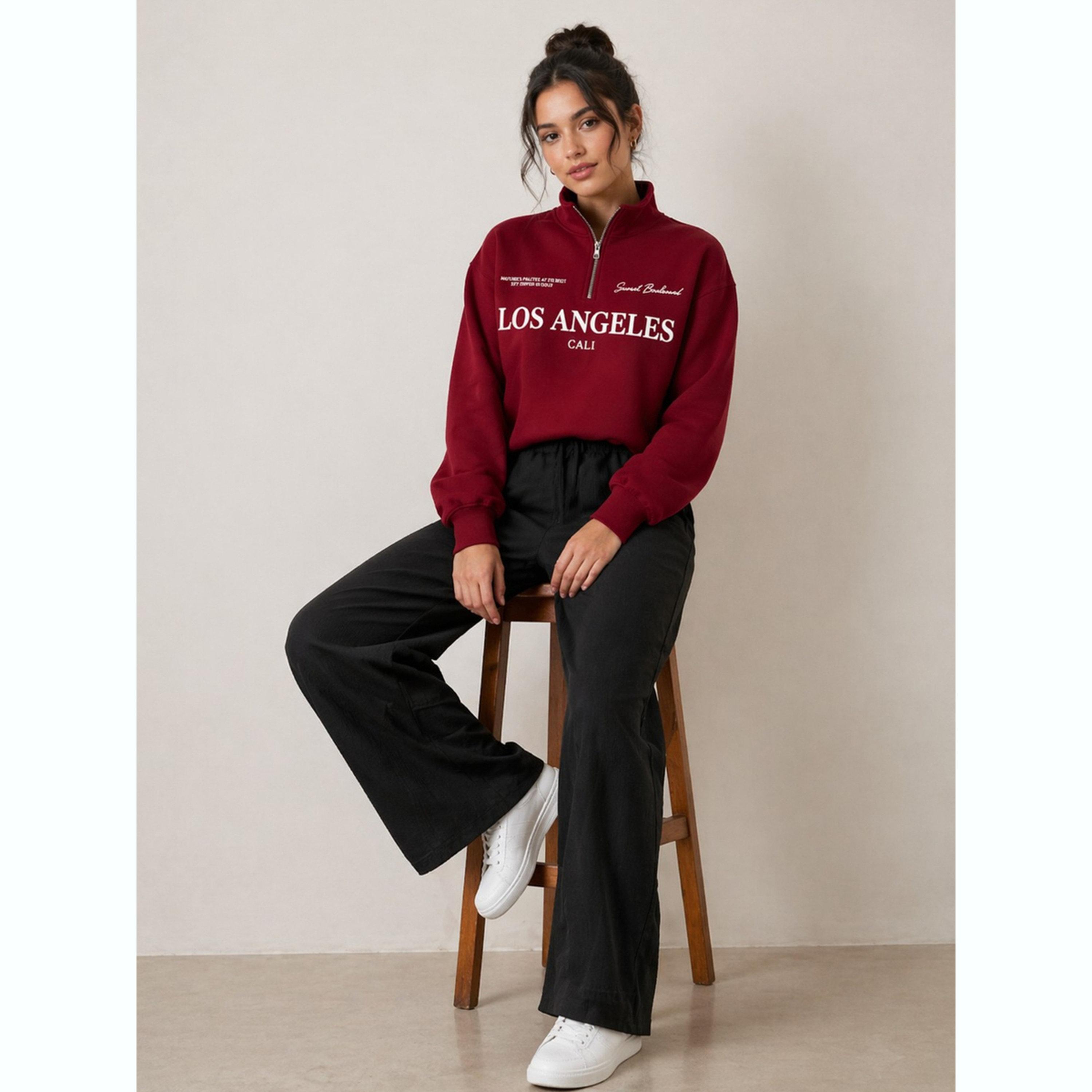 بنطال بأرجل واسعة وجيب جانبي-women-clothing-bottoms-joggers-image-5
