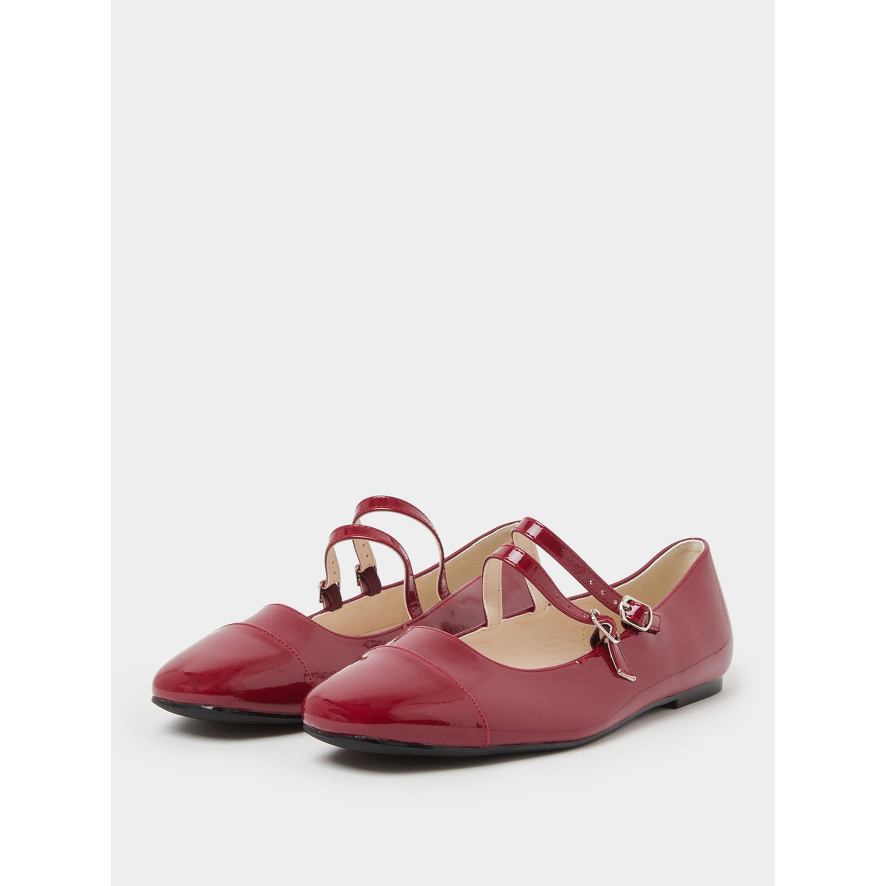 حذاء باليرينا ماري جين من الجلد اللامع بحزام مزدوج-women-shoes-ballerinas-image-1