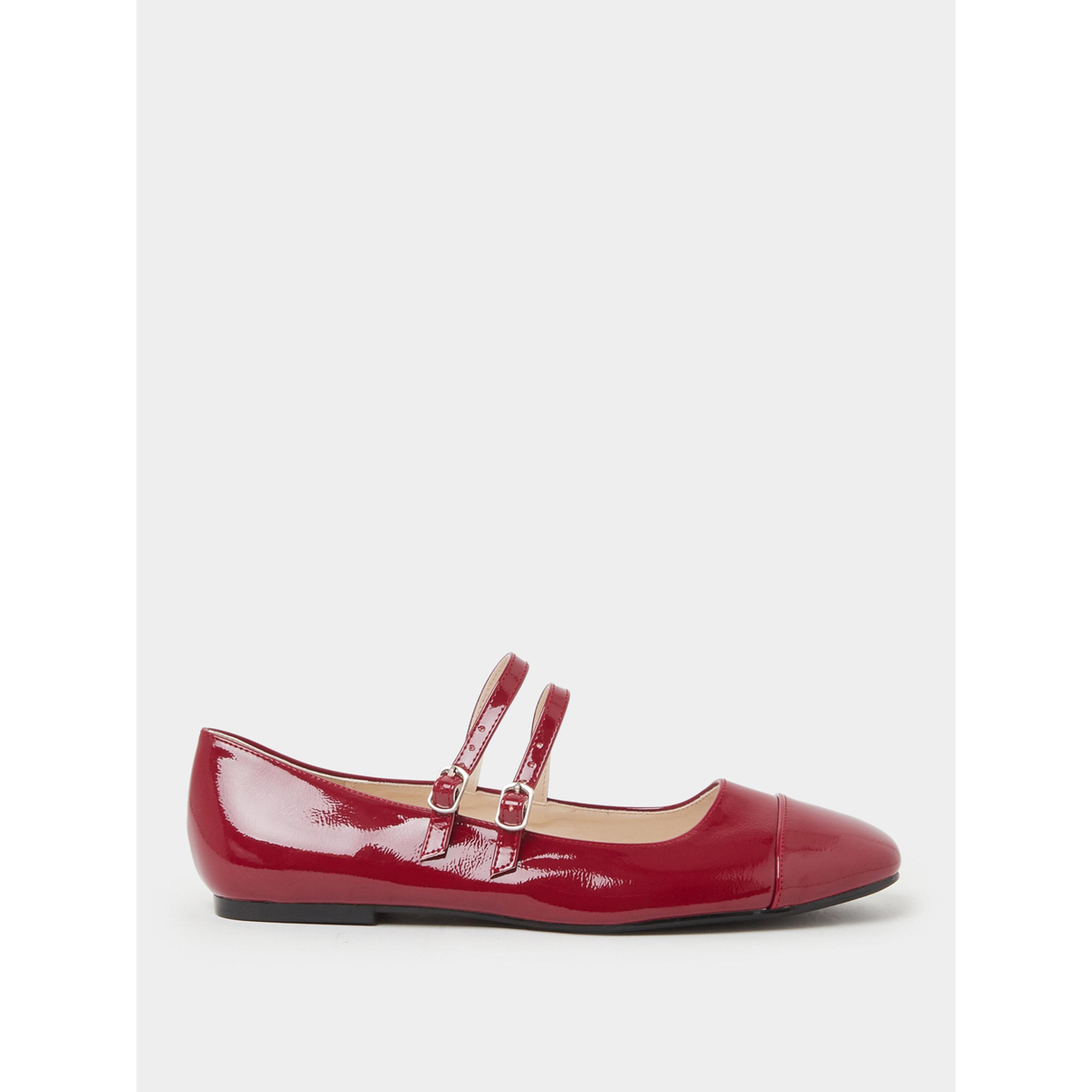 حذاء باليرينا ماري جين من الجلد اللامع بحزام مزدوج-women-shoes-ballerinas-image-3