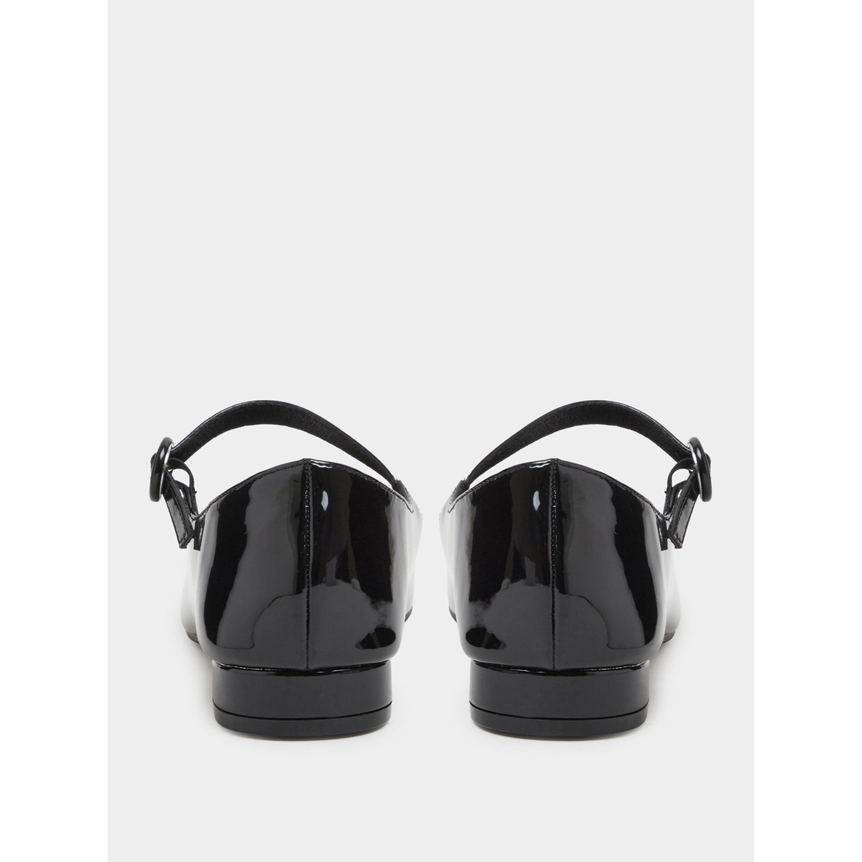 Styli Black Patent Buckle strap Mary Jane Flats-women-shoes-ballerinas-image-6
