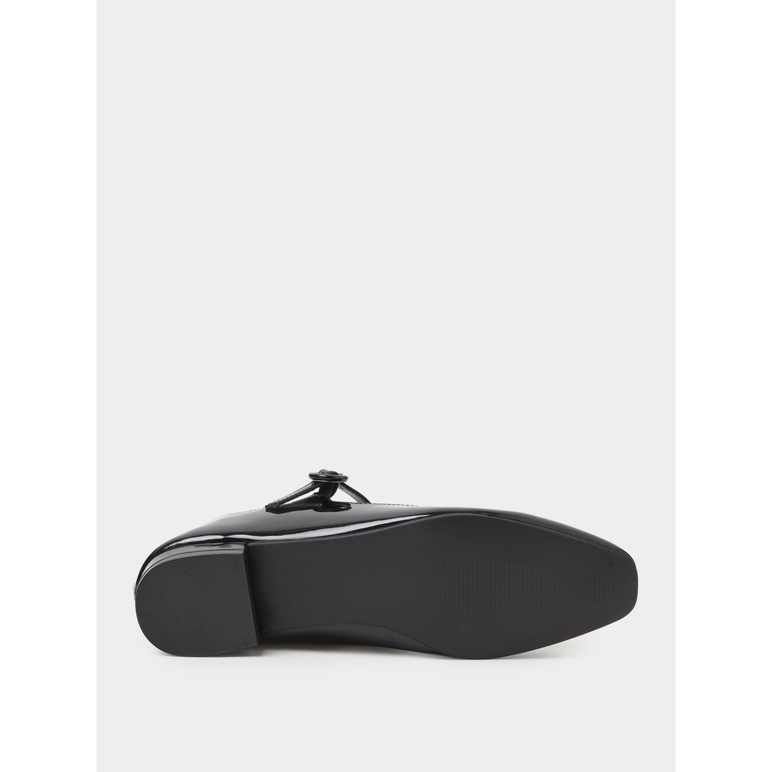 Styli Black Patent Buckle strap Mary Jane Flats-women-shoes-ballerinas-image-7
