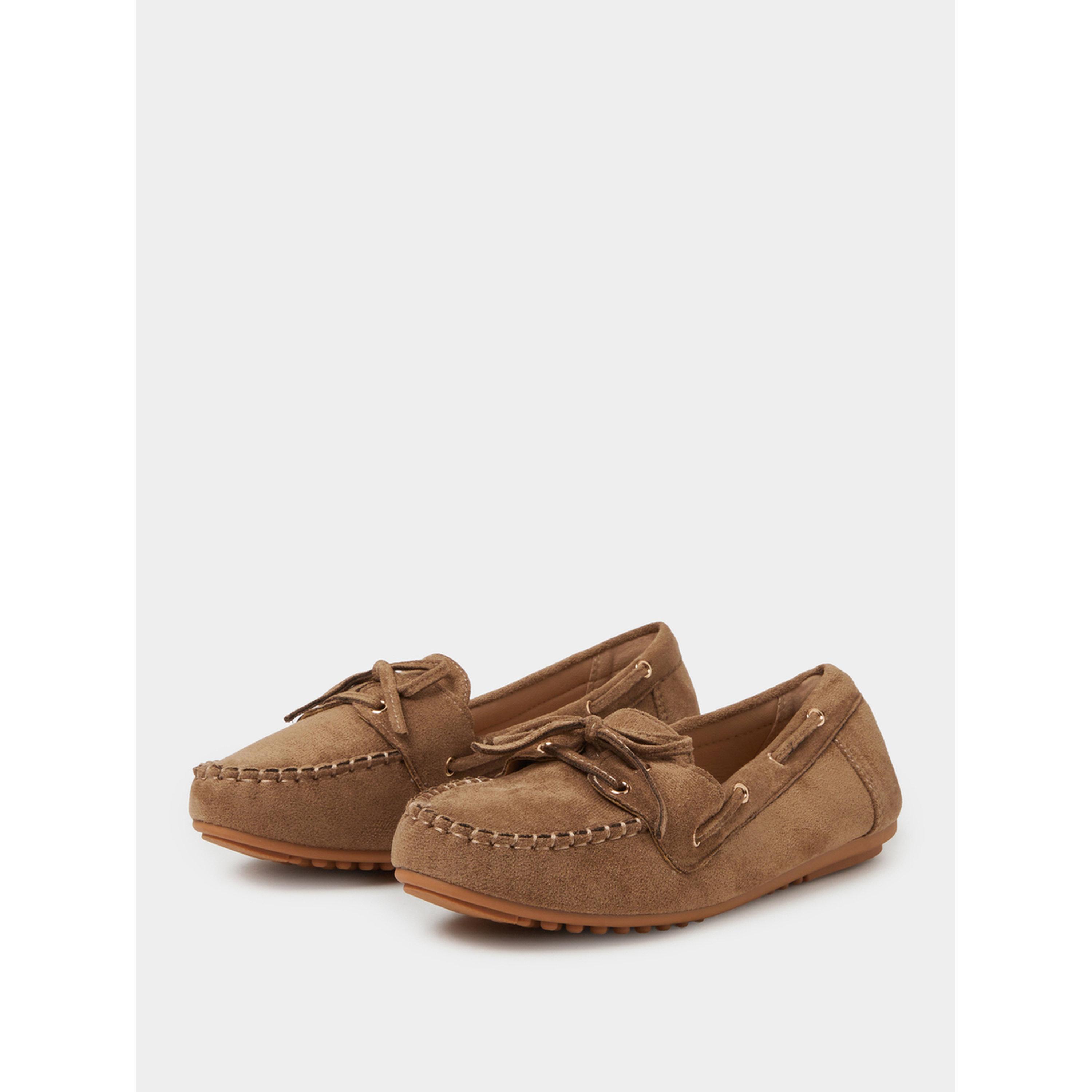 Styli Brown Suede Flat Loafers-women-shoes-loafersandmoccasins-image-1