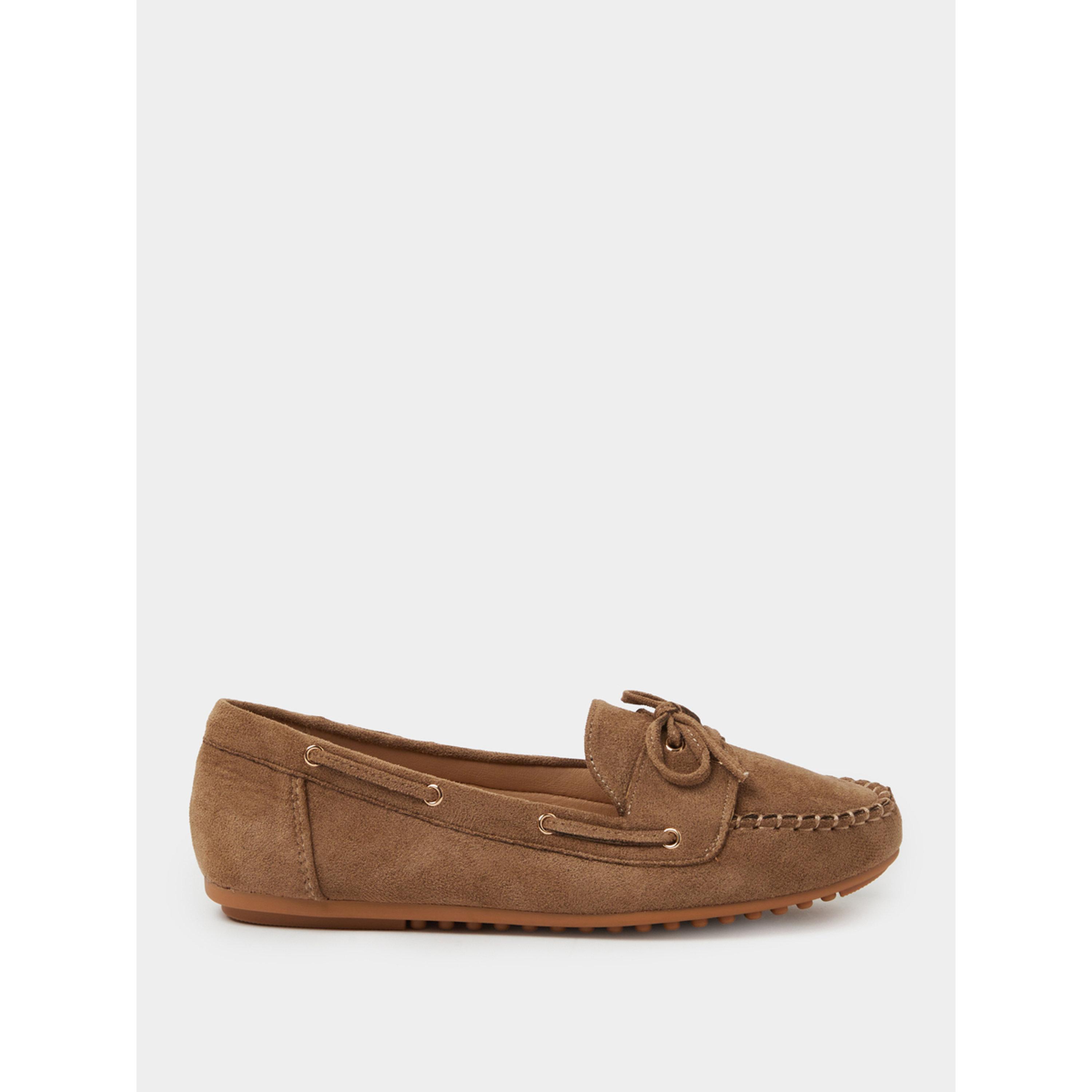 Styli Brown Suede Flat Loafers-women-shoes-loafersandmoccasins-image-3