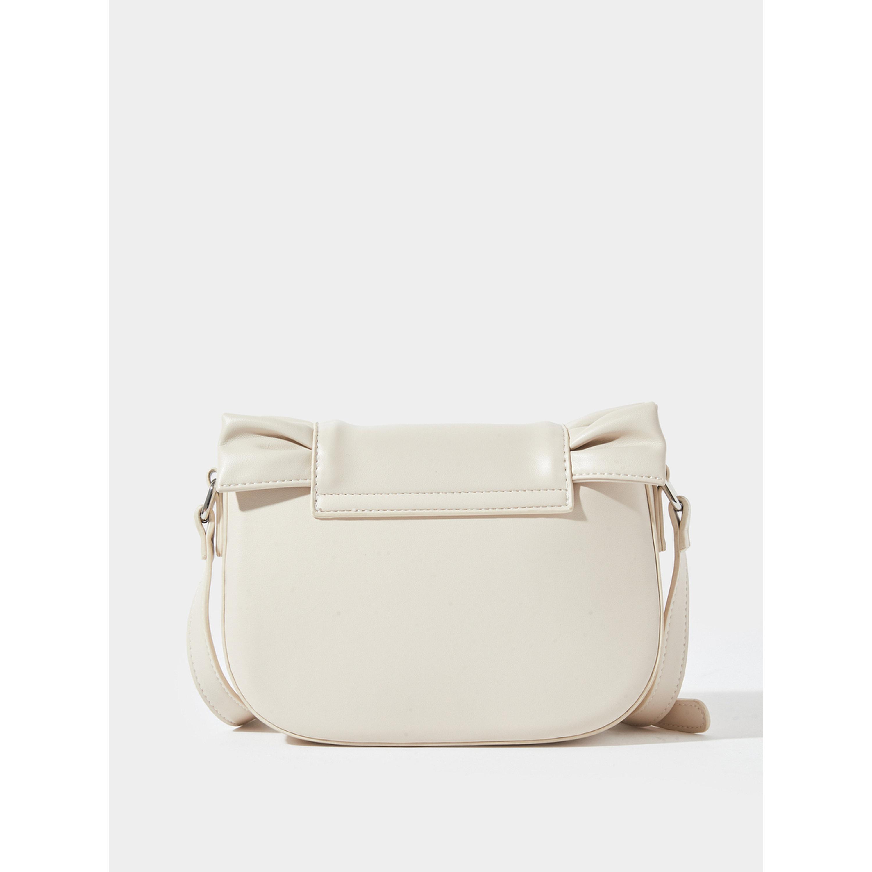 Styli Cream Ruched Saddle Shoulder Bag-women-bagsandwallets-handbags-image-4