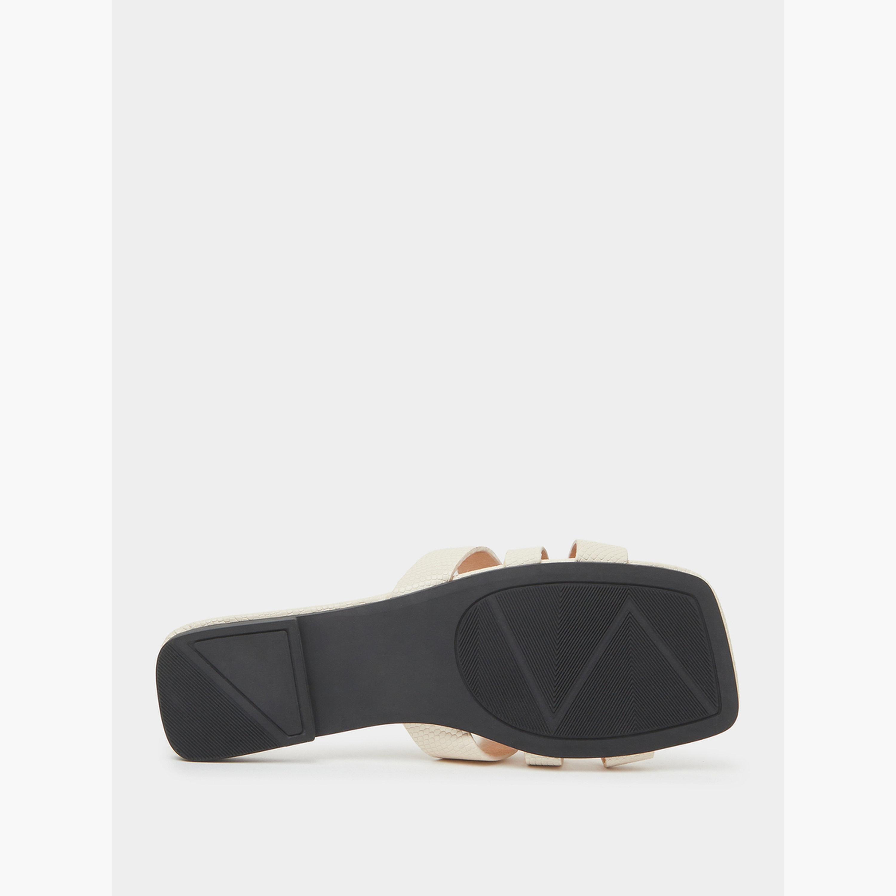Take Two Beige Flat Sandals with Buckle Detail-women-shoes-sandals-flats-image-7