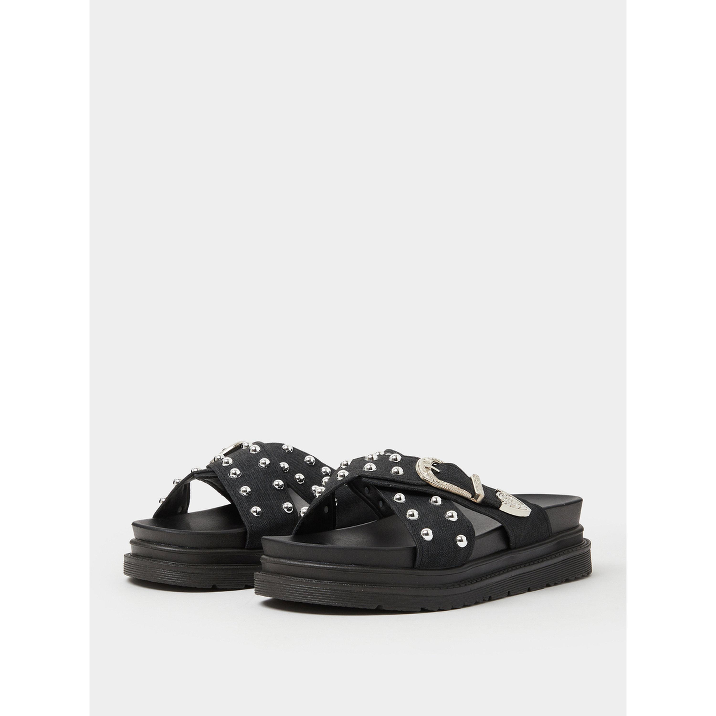 صندل نسائي سلايد بنعل سميك وتفاصيل مسامير-women-shoes-sandals-flats-image-1