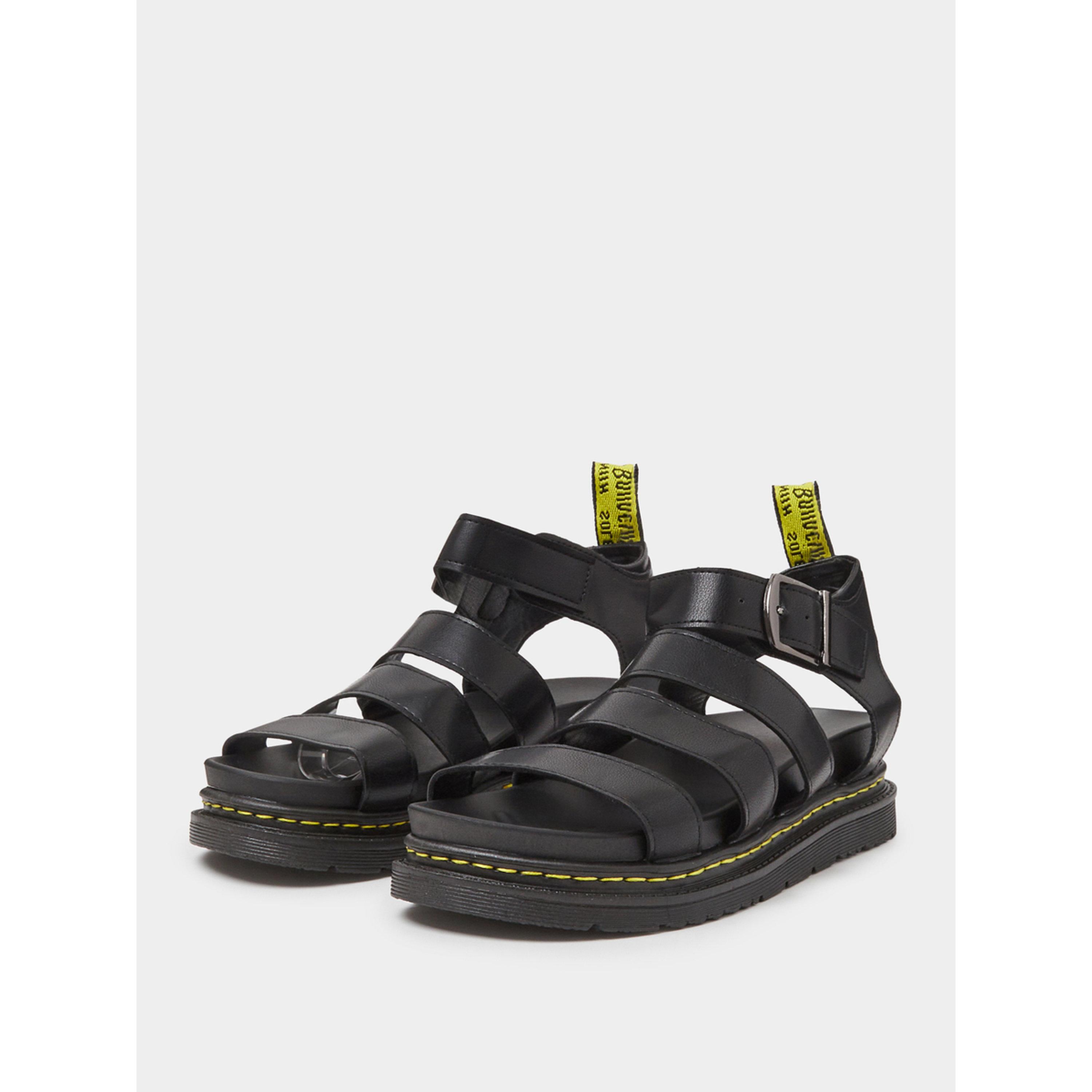 Take Two Black Buckle Strap Flatform Sandals-women-shoes-sandals-flats-image-1