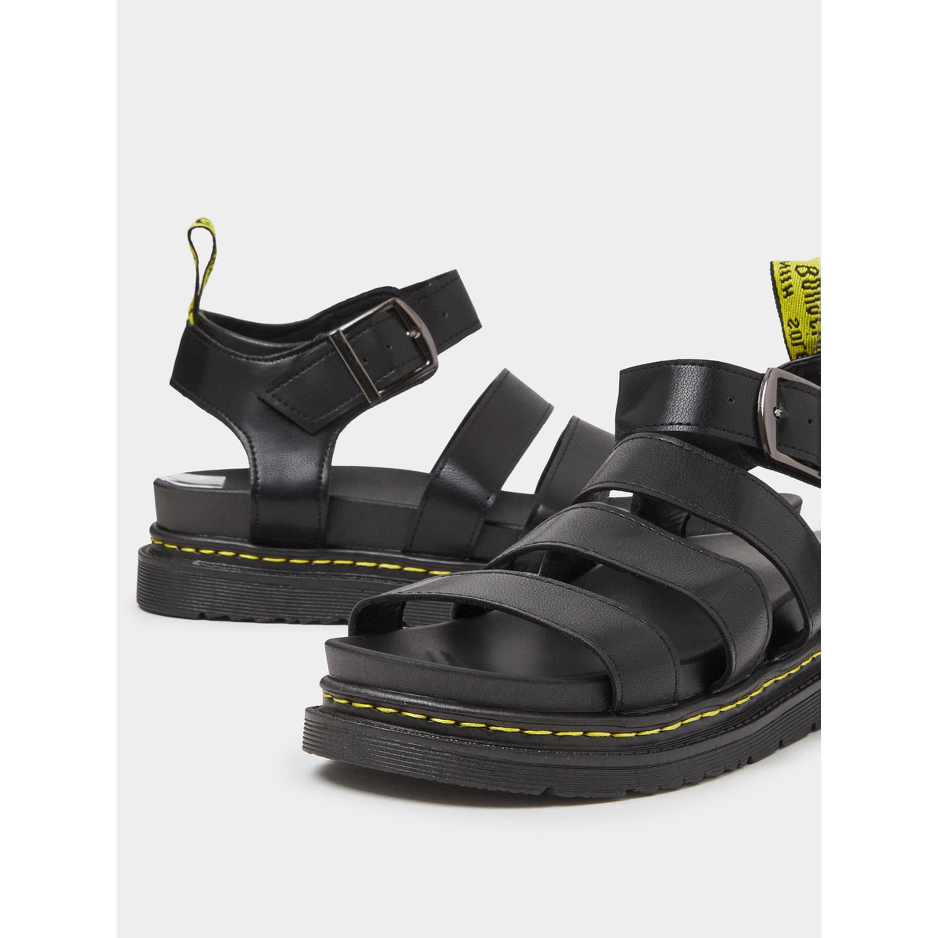 Take Two Black Buckle Strap Flatform Sandals-women-shoes-sandals-flats-image-5