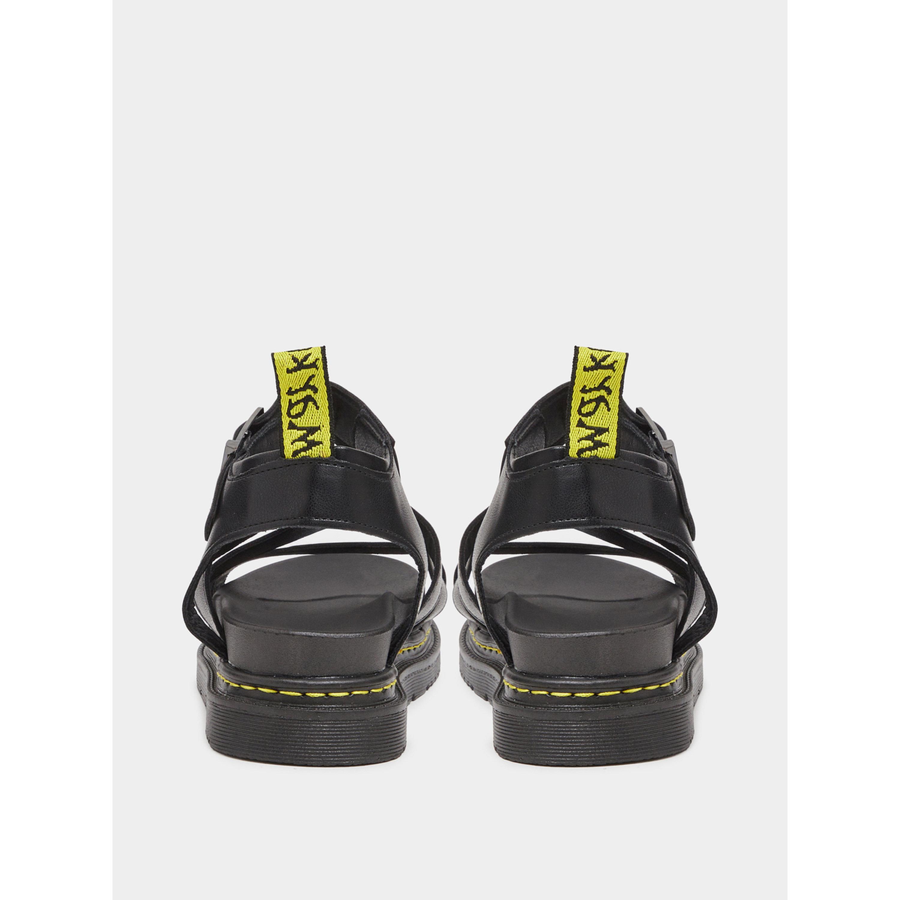 Take Two Black Buckle Strap Flatform Sandals-women-shoes-sandals-flats-image-6