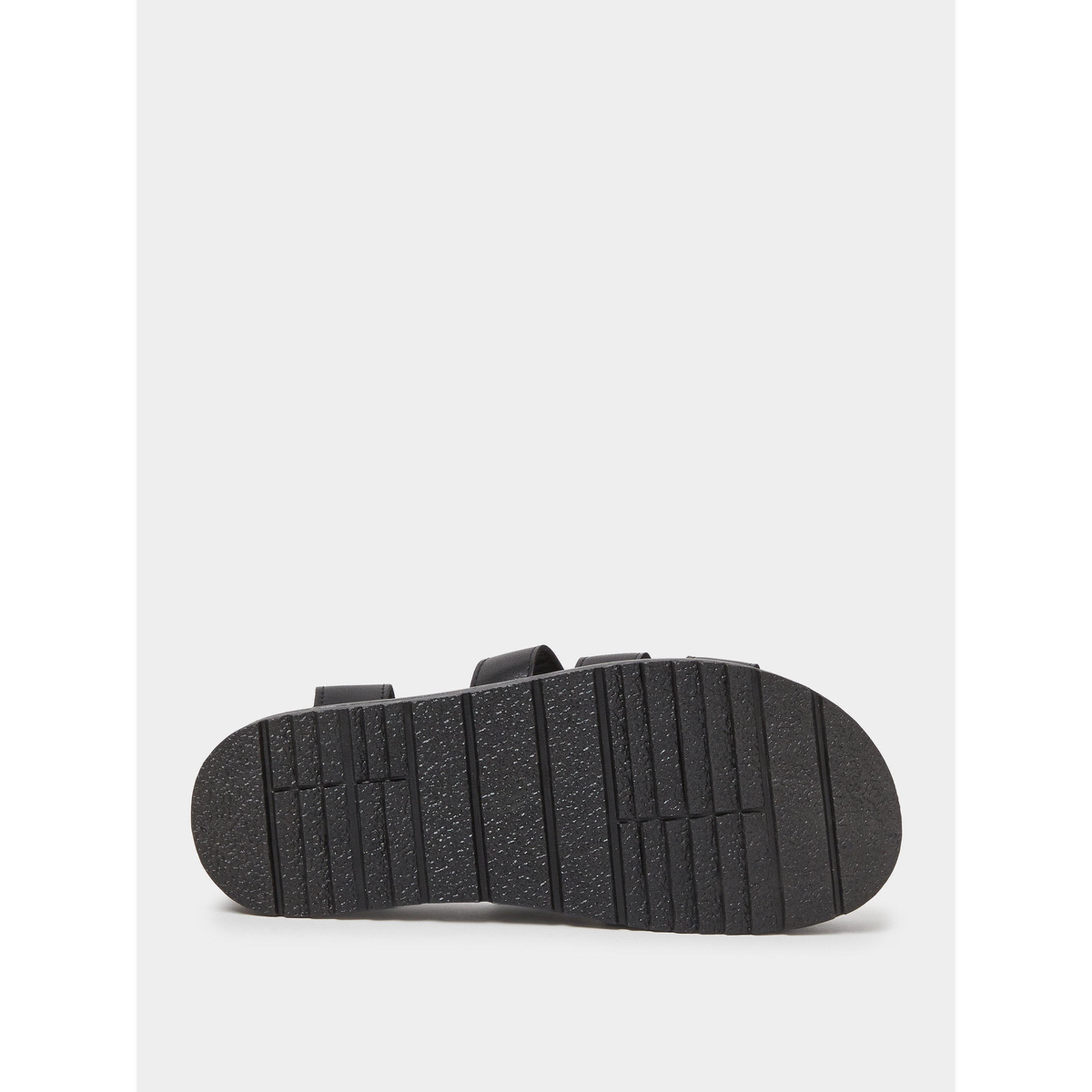 Take Two Black Buckle Strap Flatform Sandals-women-shoes-sandals-flats-image-7