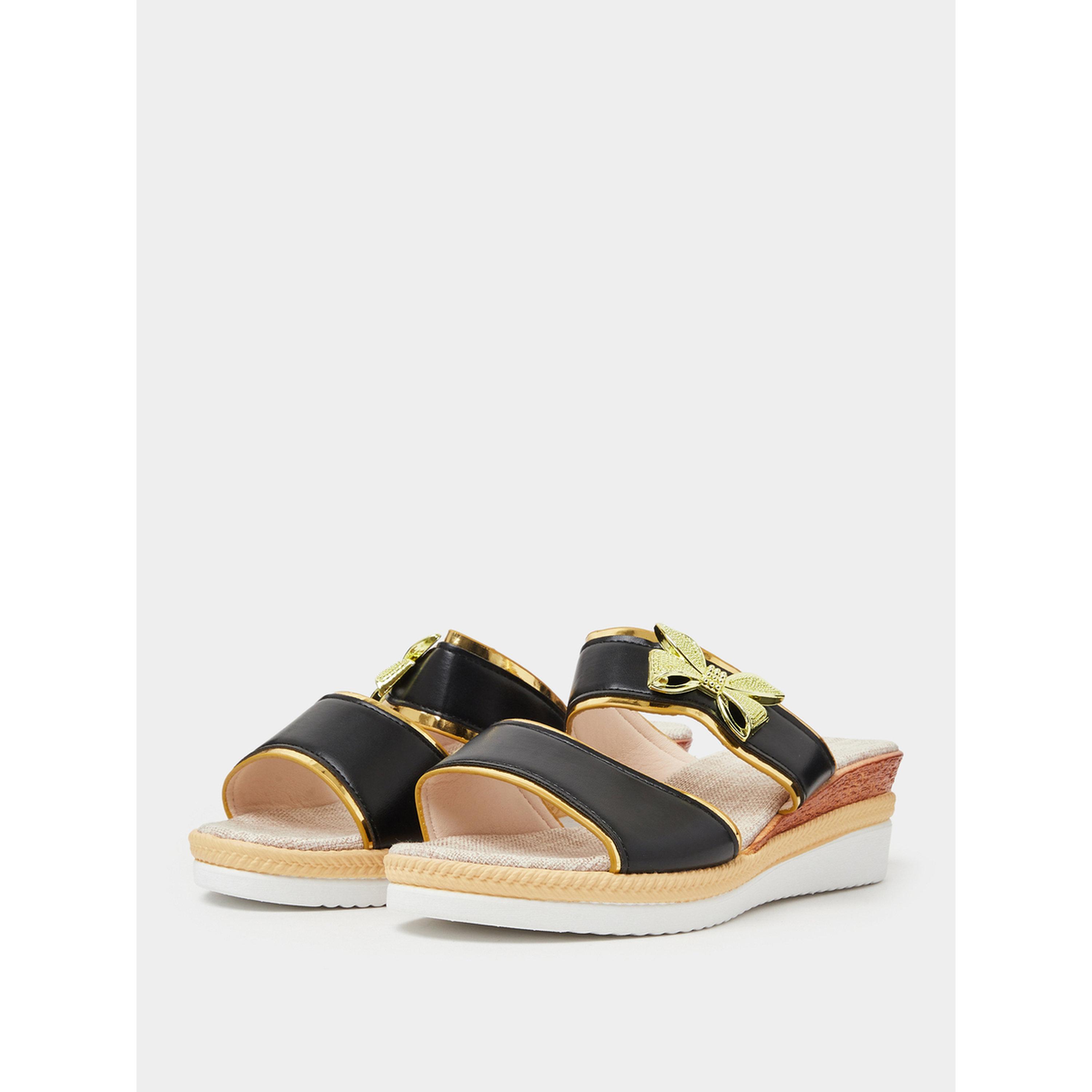 Take Two Bow Detail Wedge Heel Sandals-women-shoes-sandals-heeled-image-1