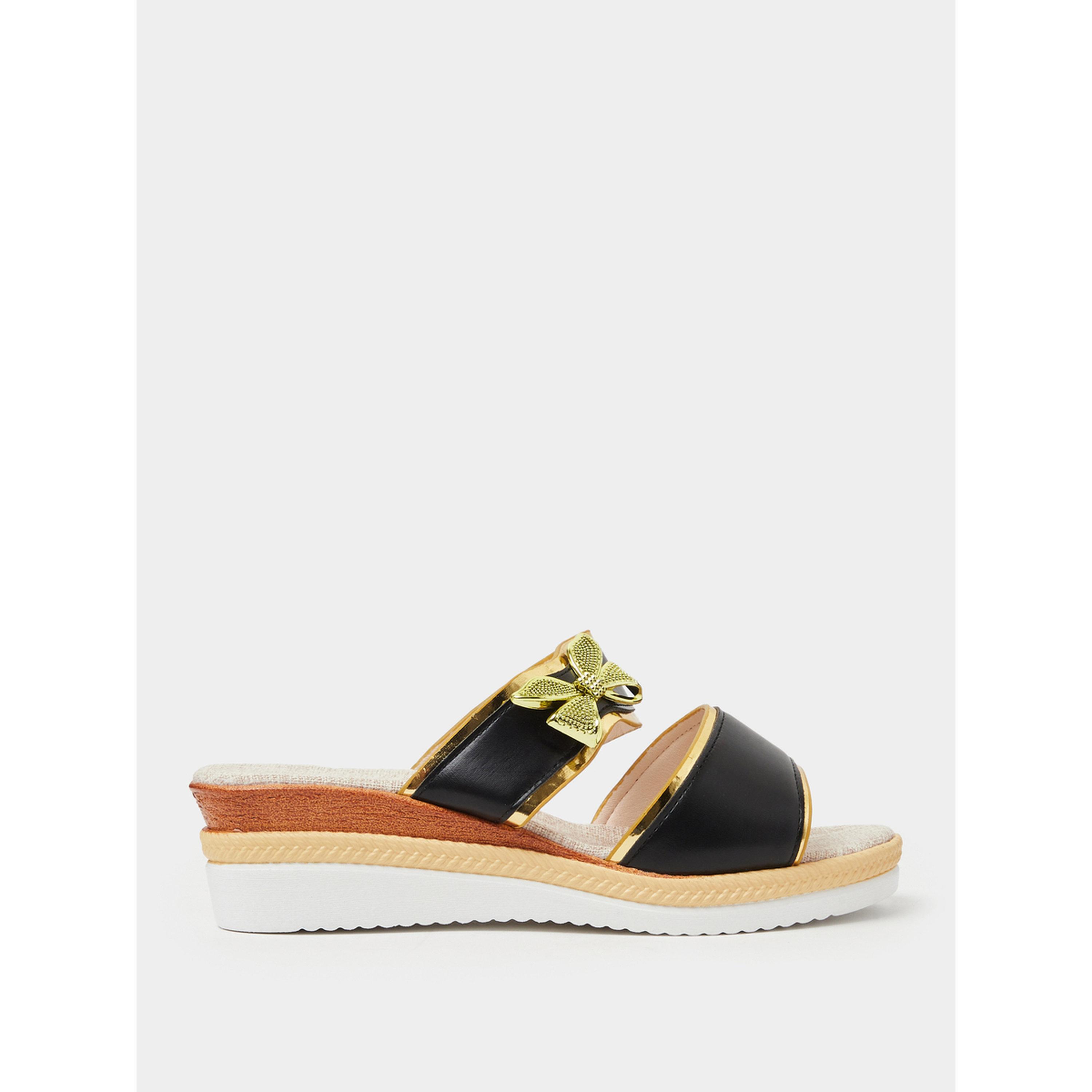 Take Two Bow Detail Wedge Heel Sandals-women-shoes-sandals-heeled-image-3