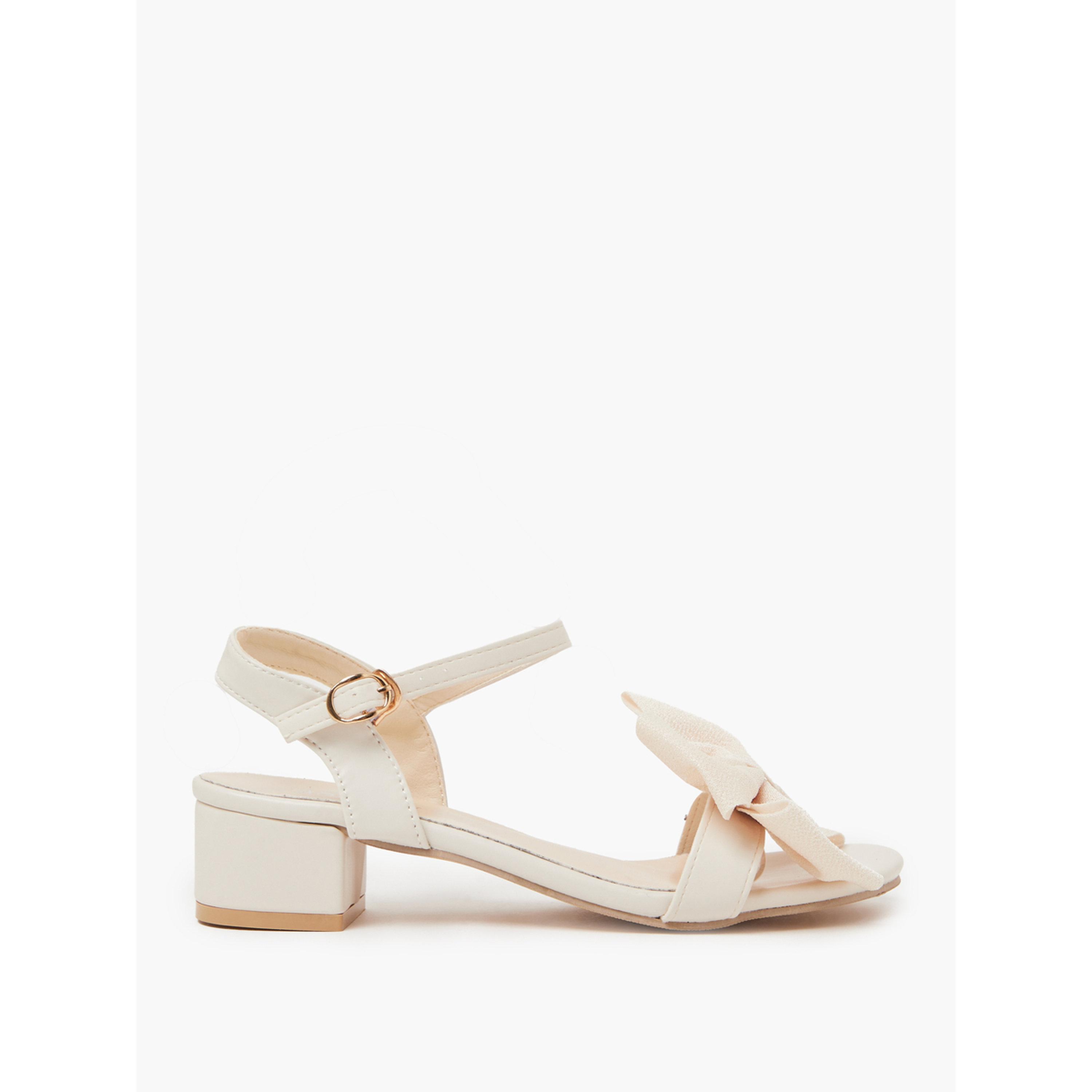 Take Two Women Solid Color Block Heel Bow Sandals-women-shoes-sandals-heeled-image-3