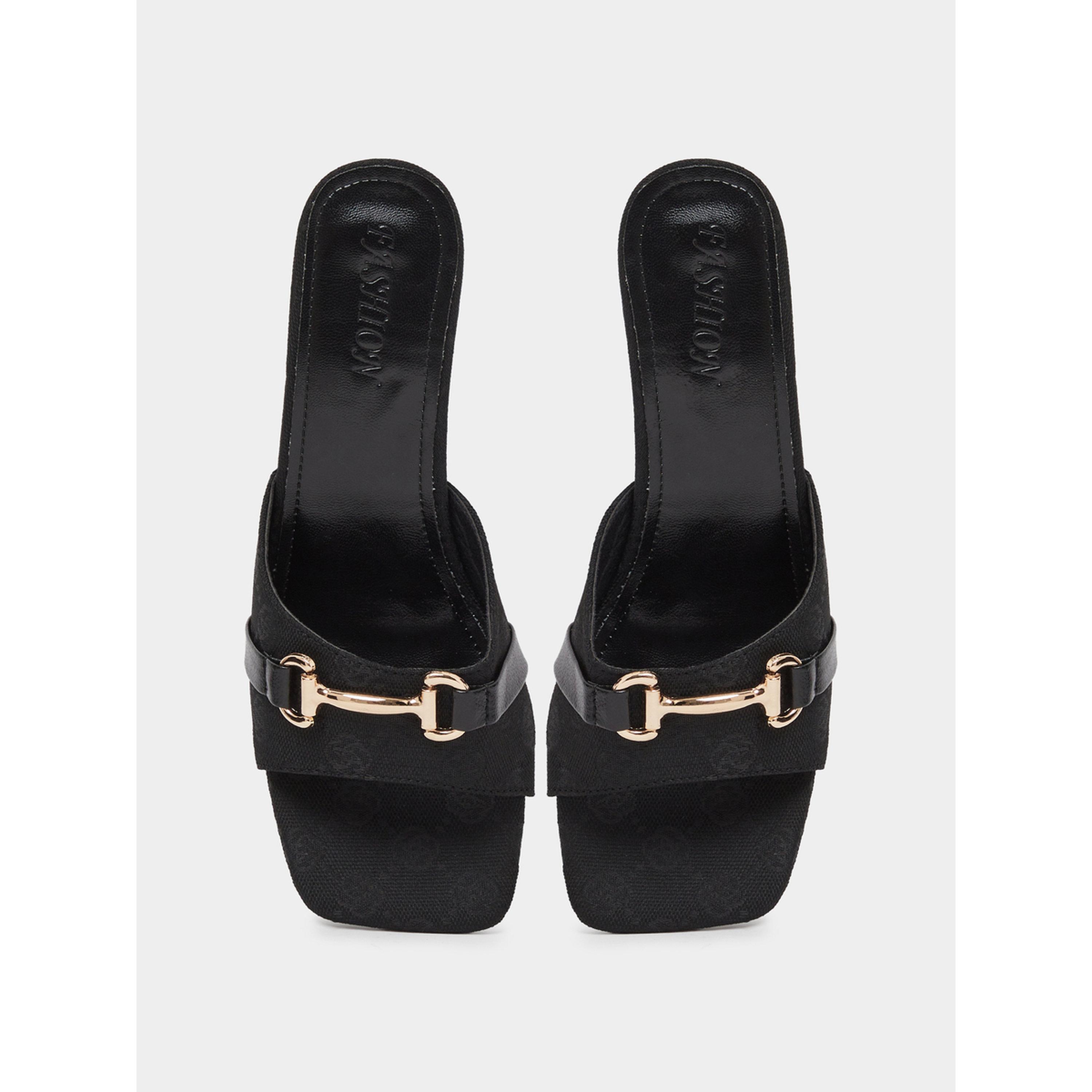 Take Two Black High-Heel Sandals with Buckle Detail-women-shoes-sandals-heeled-image-4