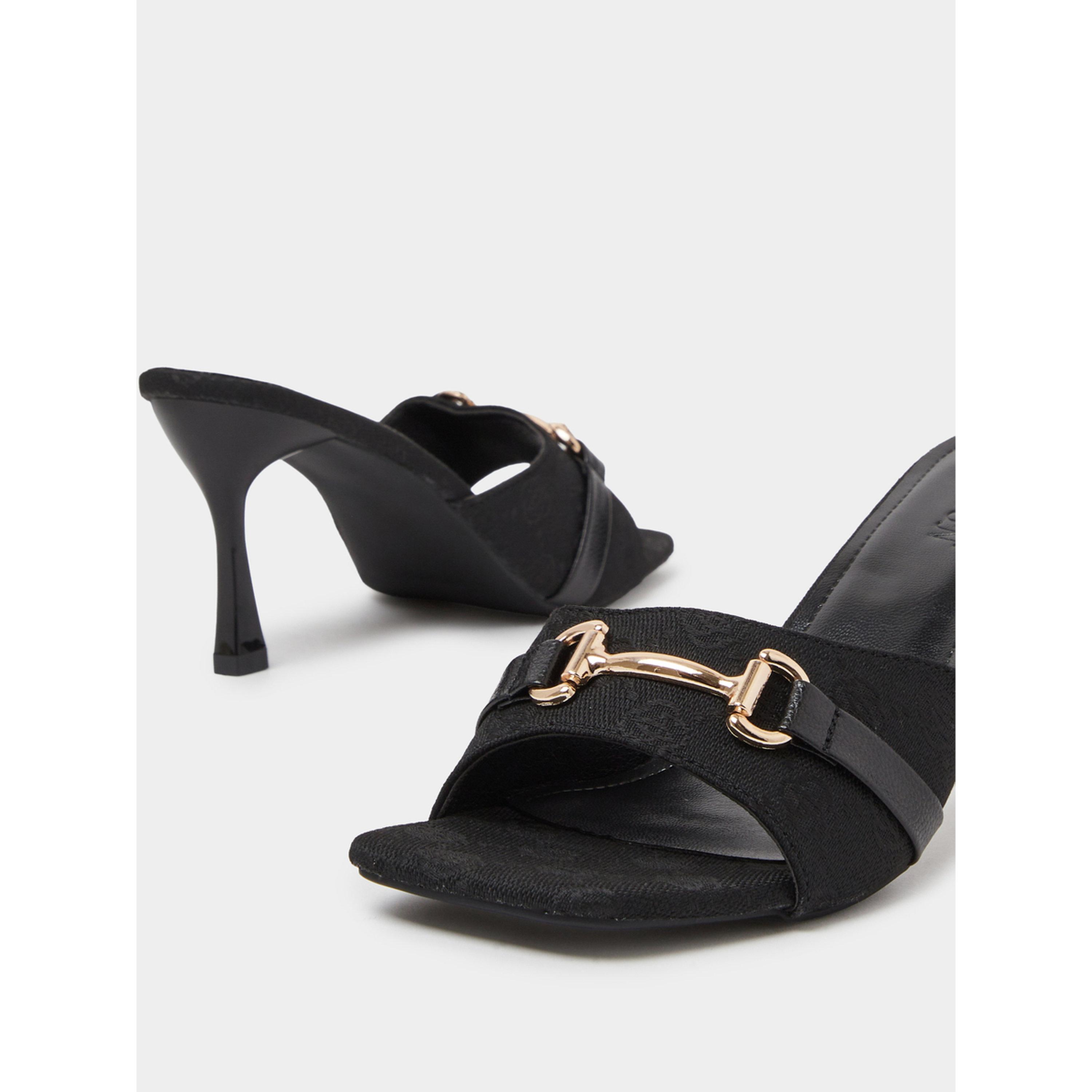 Take Two Black High-Heel Sandals with Buckle Detail-women-shoes-sandals-heeled-image-5