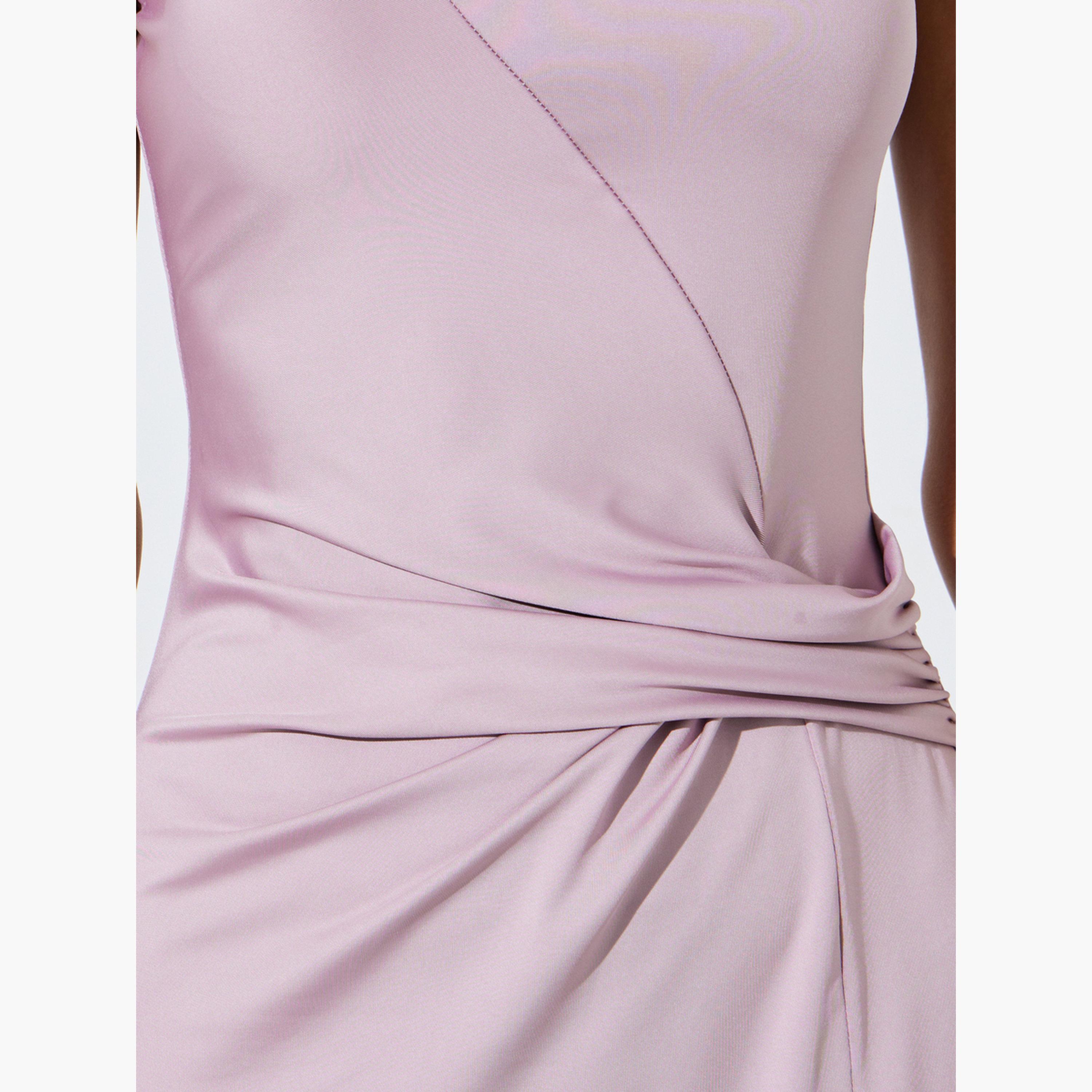 فستان طويل بحافة واسعة وأكمام كاب-women-clothing-dresses-image-5