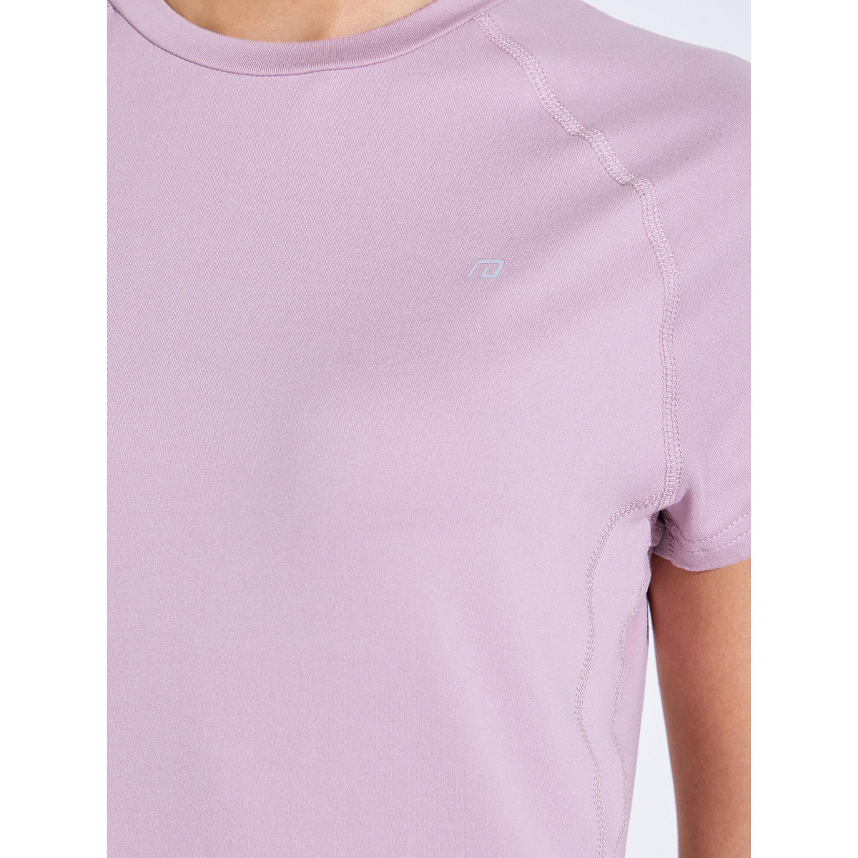 Styli Pink Solid Short Sleeves Active T-Shirt-sports-women-clothing-tshirtsandvests-image-5