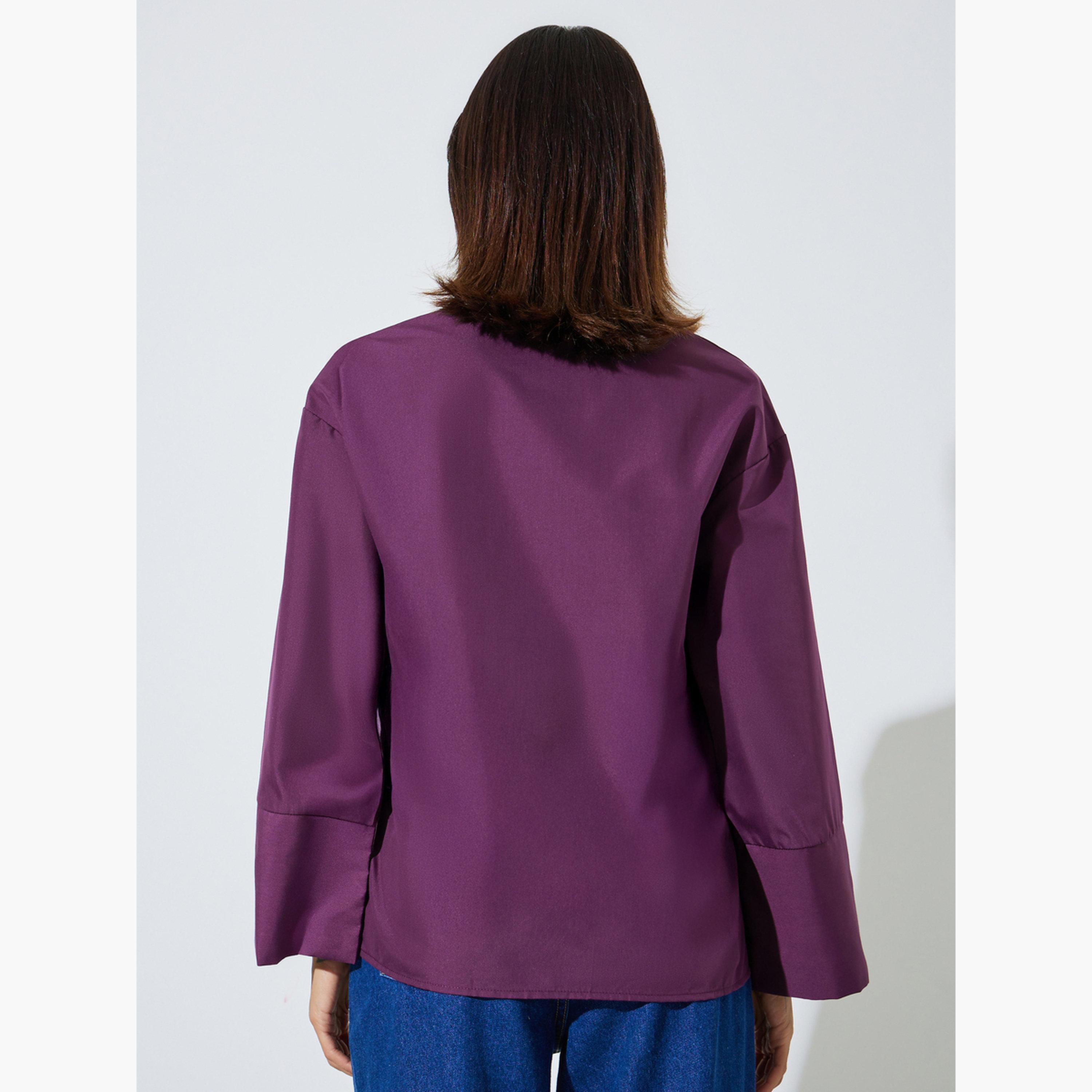 ستايلي - قميص أرجواني بأكمام طويلة وقصة مريحة-women-clothing-shirtsandblouses-shirts-image-4