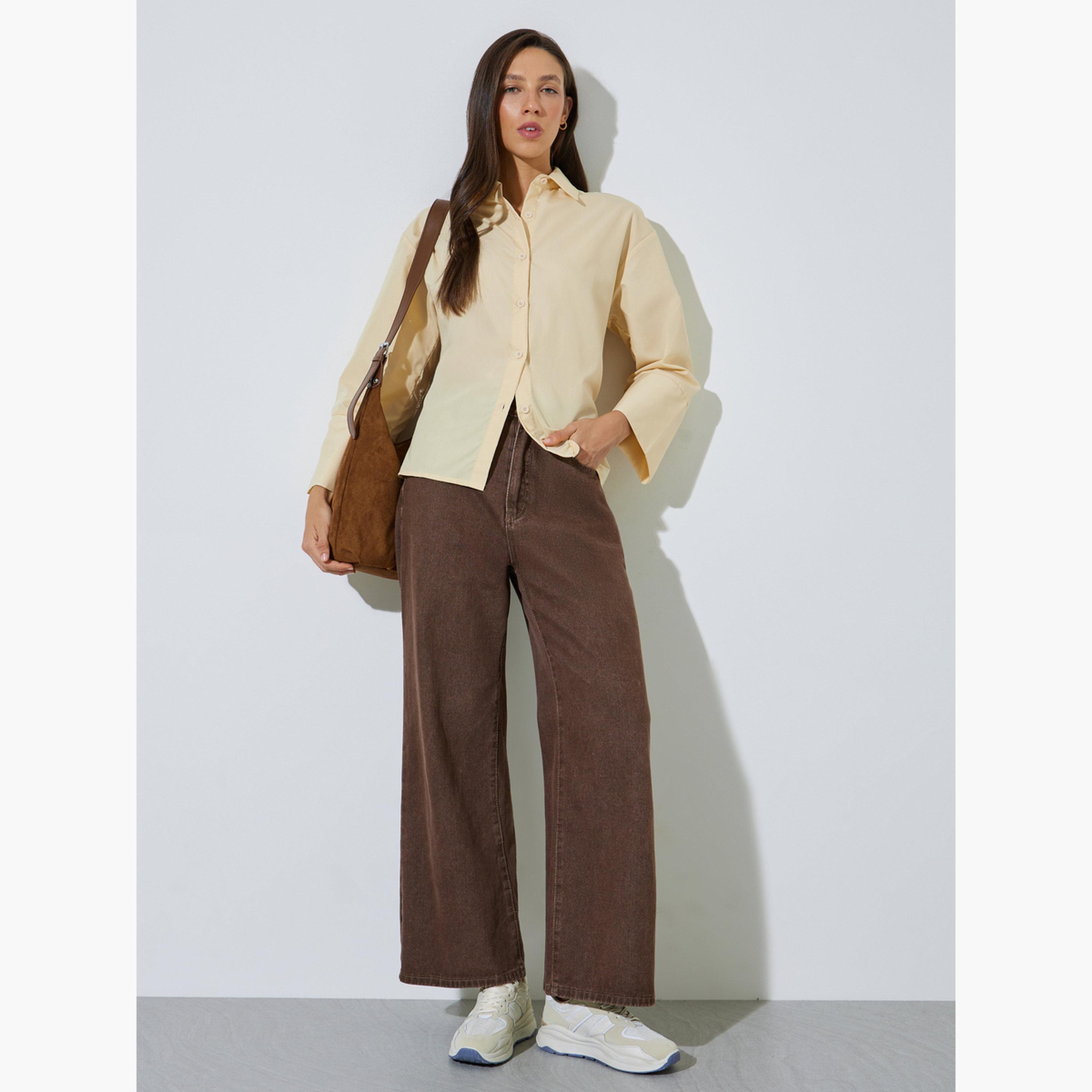 بلوزة بقصة مريحة وأكمام طويلة-women-clothing-shirtsandblouses-shirts-image-2